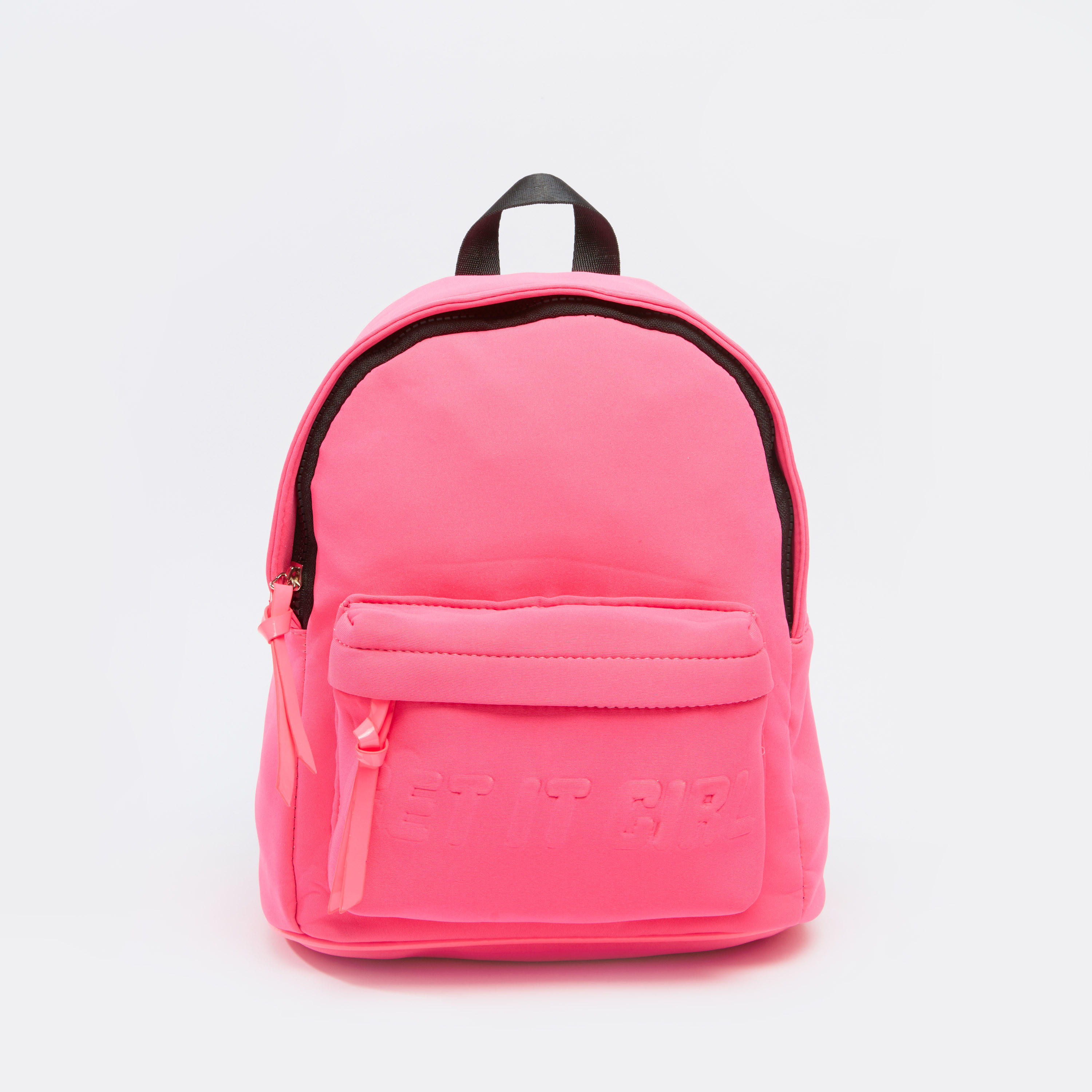 Plain Backpack with Adjustable Straps and Zip Closure-women-bagsandwallets-handbags-image-1