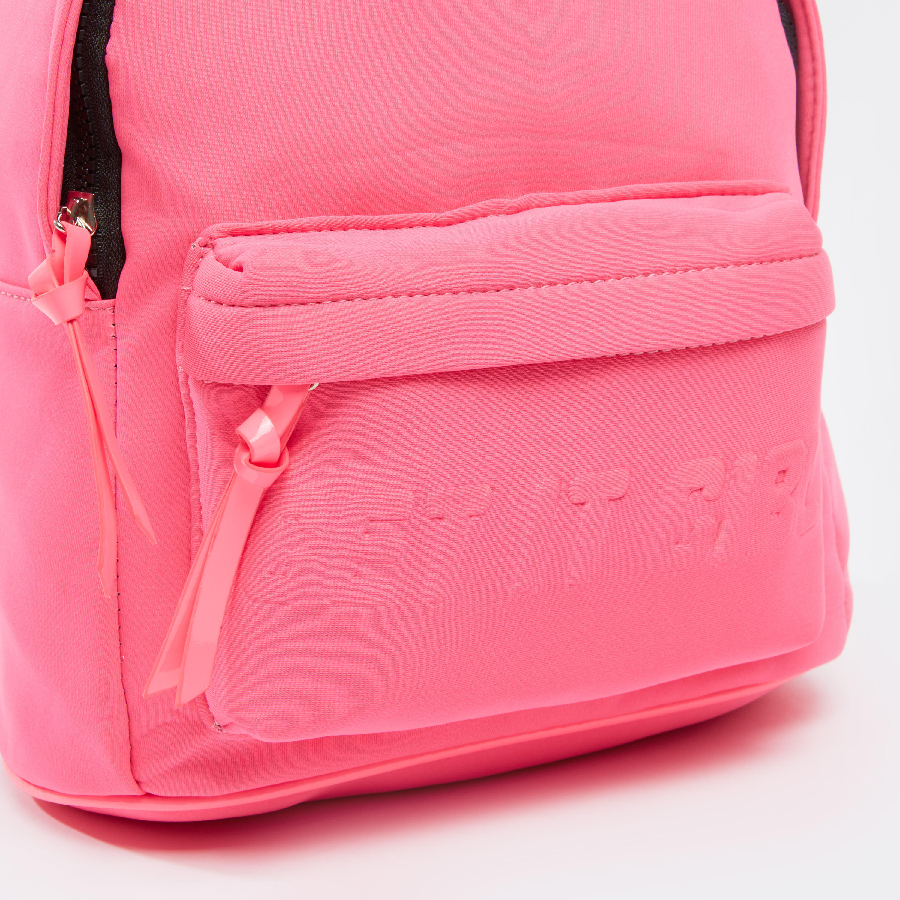 Plain Backpack with Adjustable Straps and Zip Closure-women-bagsandwallets-handbags-image-4