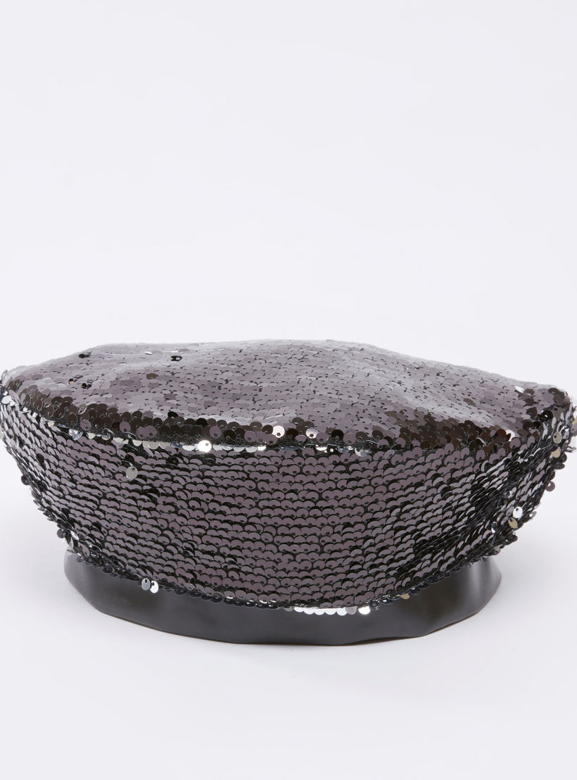 Textured Cap with Sequins-women-clothingaccessories-capsandhats-image-1