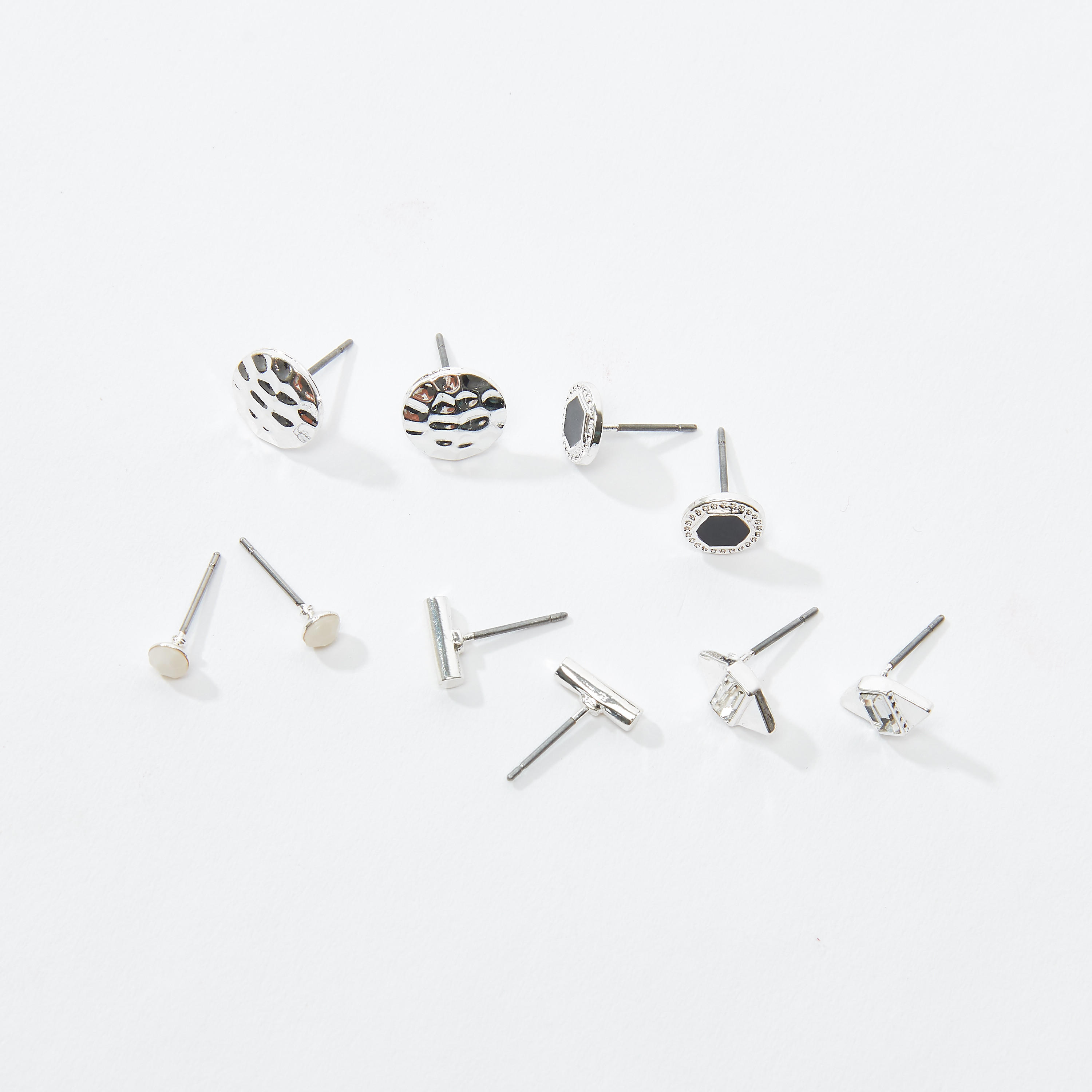 Set of 5 - Assorted Stud Earrings with Pushback Closure-women-watchesandjewellery-jewellery-earrings-image-1
