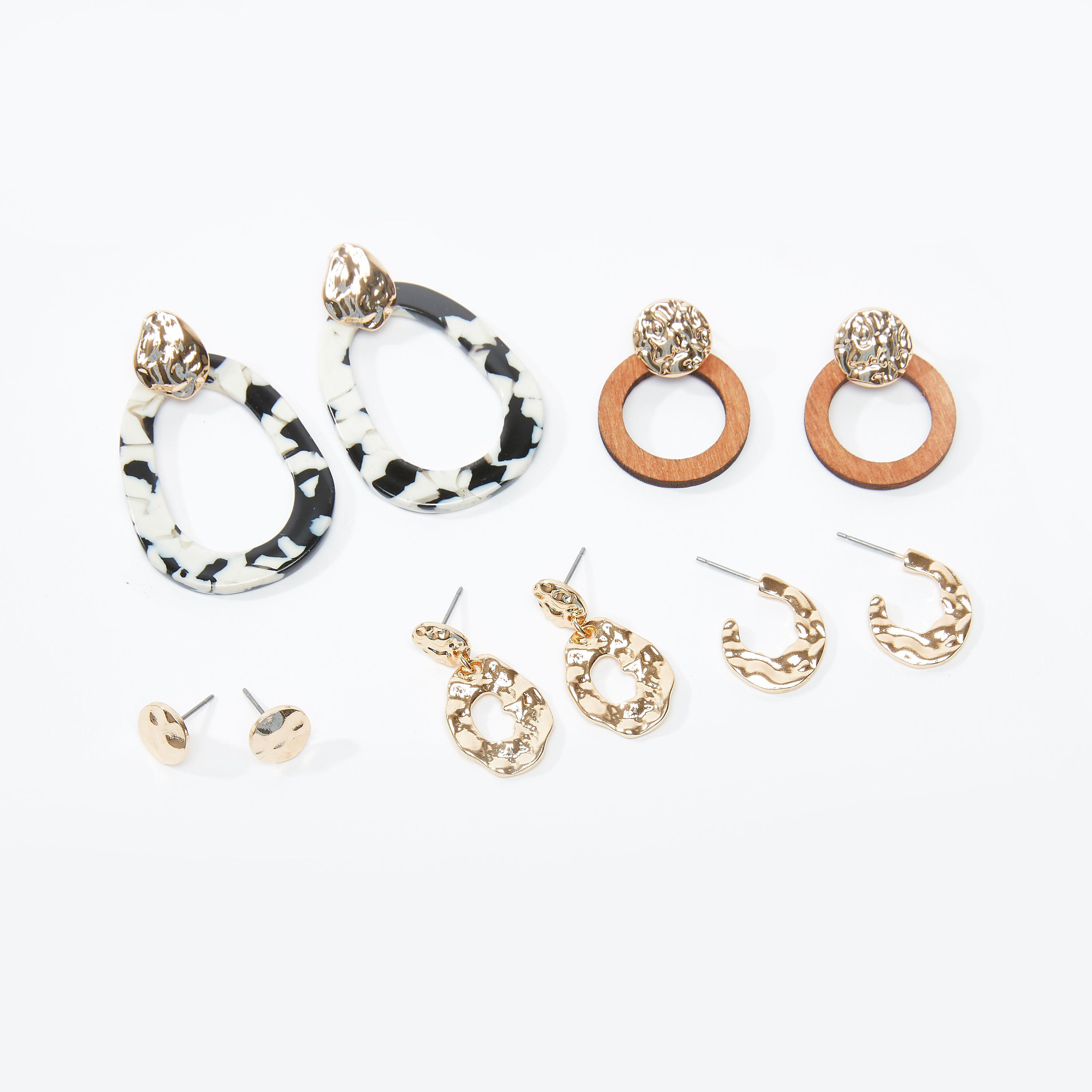 Set of 5 - Assorted Earrings with Pushback Closure-women-watchesandjewellery-jewellery-earrings-image-1