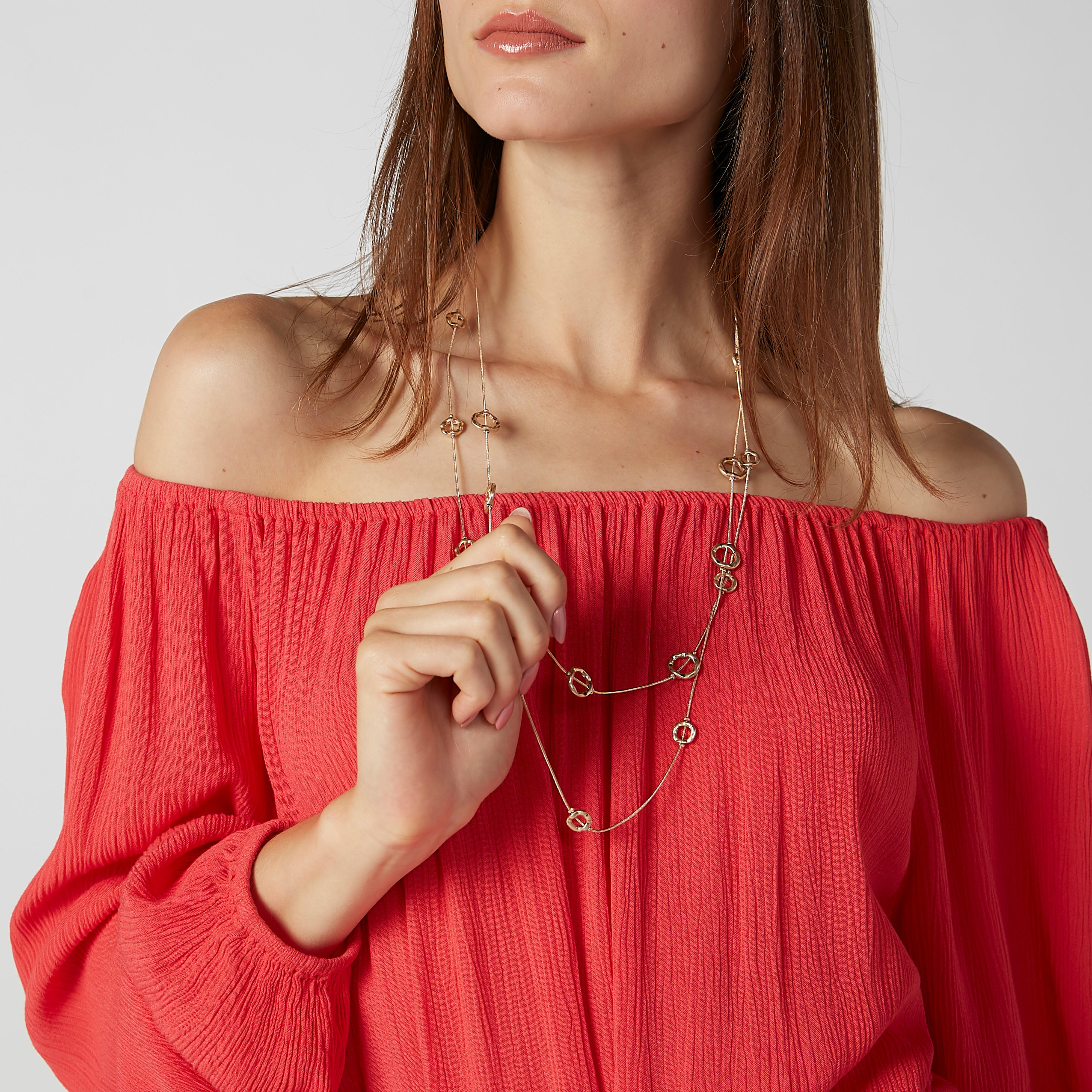 عقد طبقات ميتاليك بمشبك إغلاق-women-watchesandjewellery-jewellery-necklacesandpendants-image-2