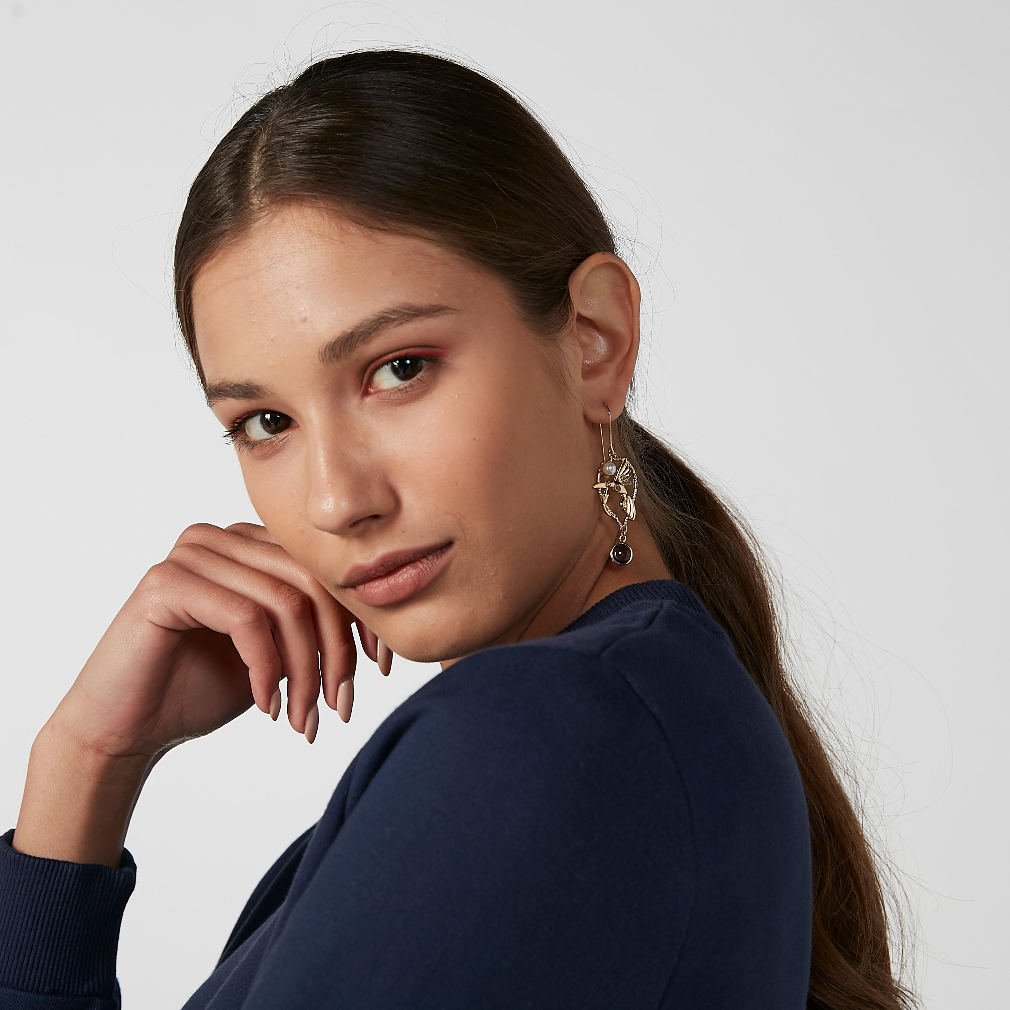 Embellished Dangling Earrings with Fish Hook-women-watchesandjewellery-jewellery-earrings-image-2
