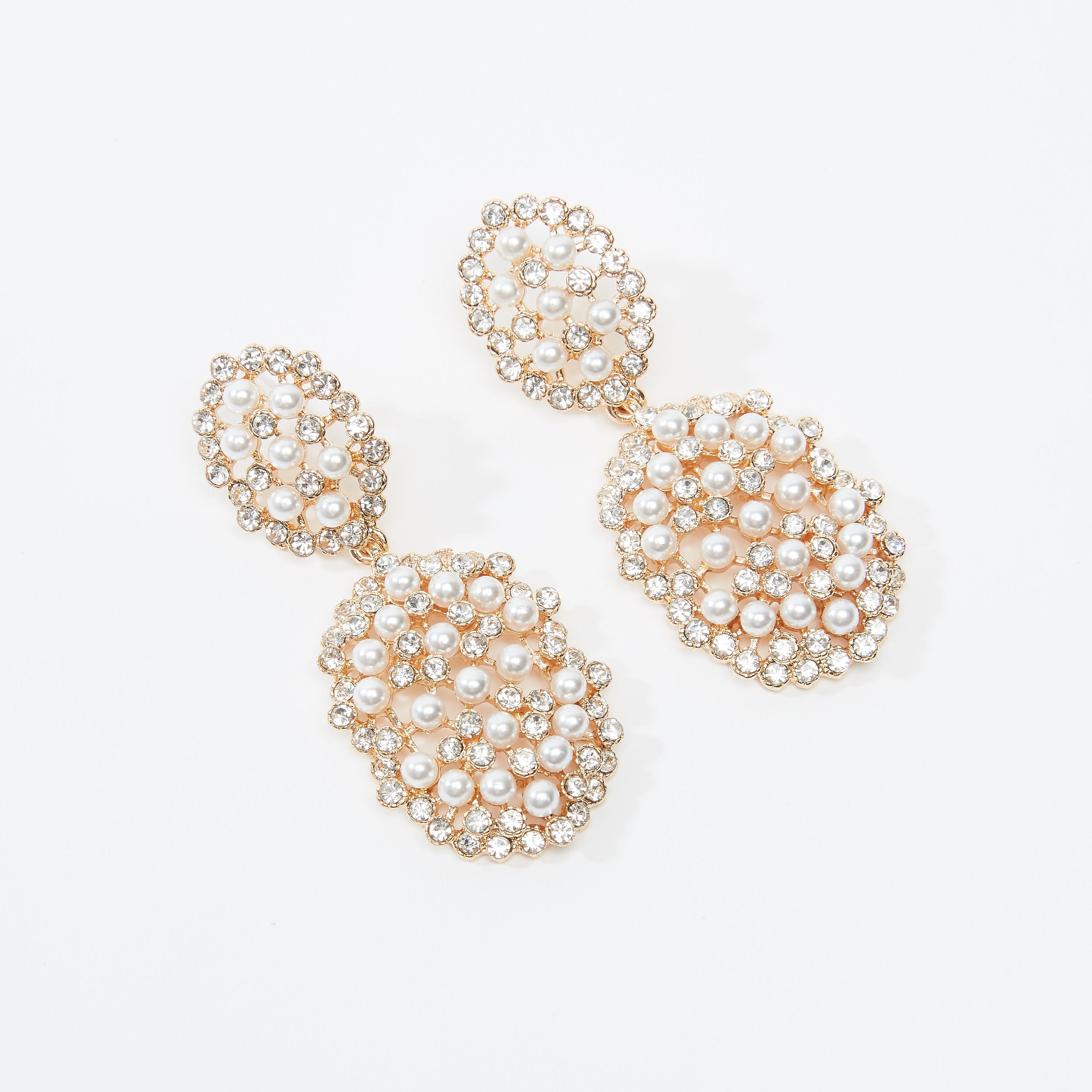 Embellished Dangling Earrings with Pushback Closure-women-watchesandjewellery-jewellery-earrings-image-1