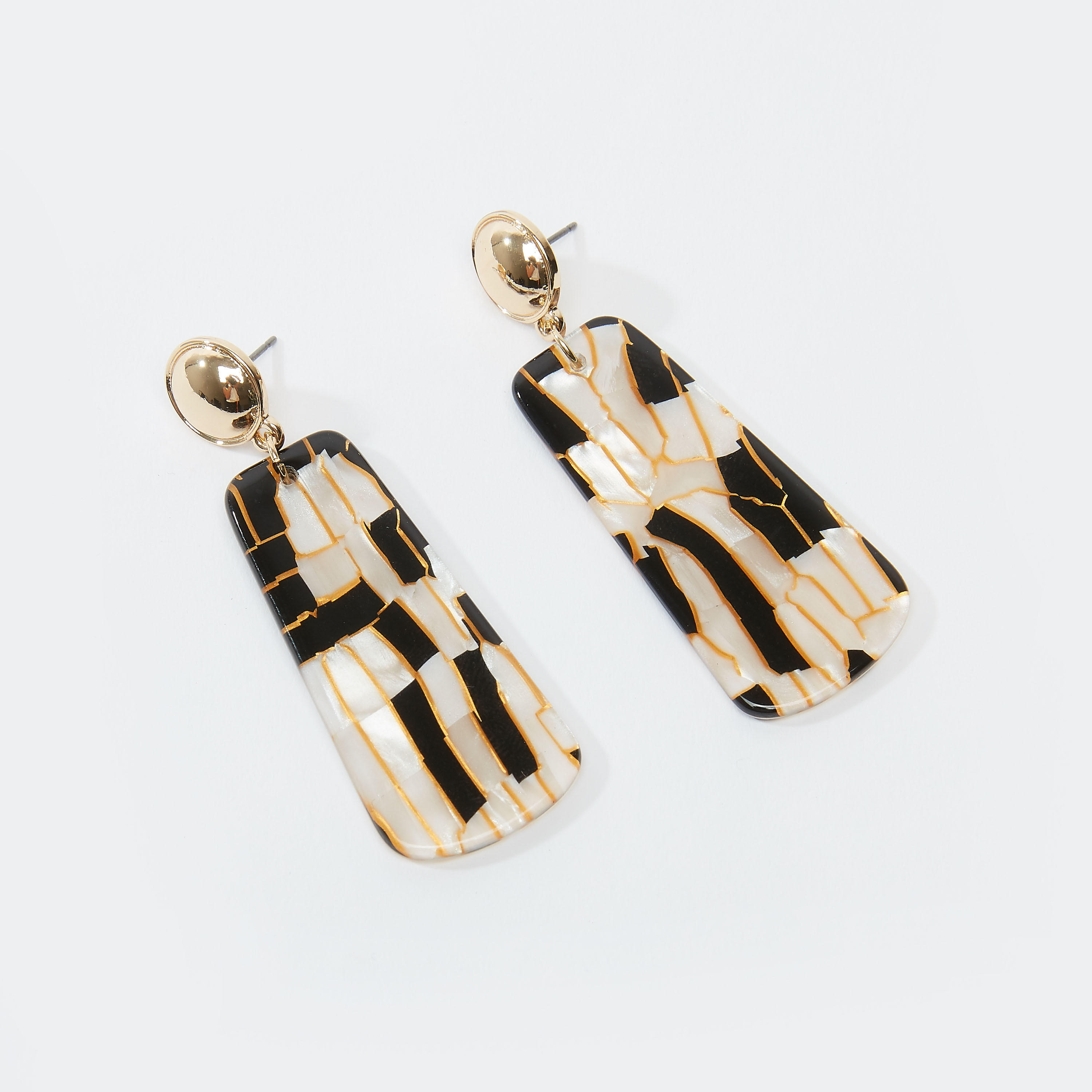 Printed Dangling Earrings with Pushback Closure-women-watchesandjewellery-jewellery-earrings-image-3