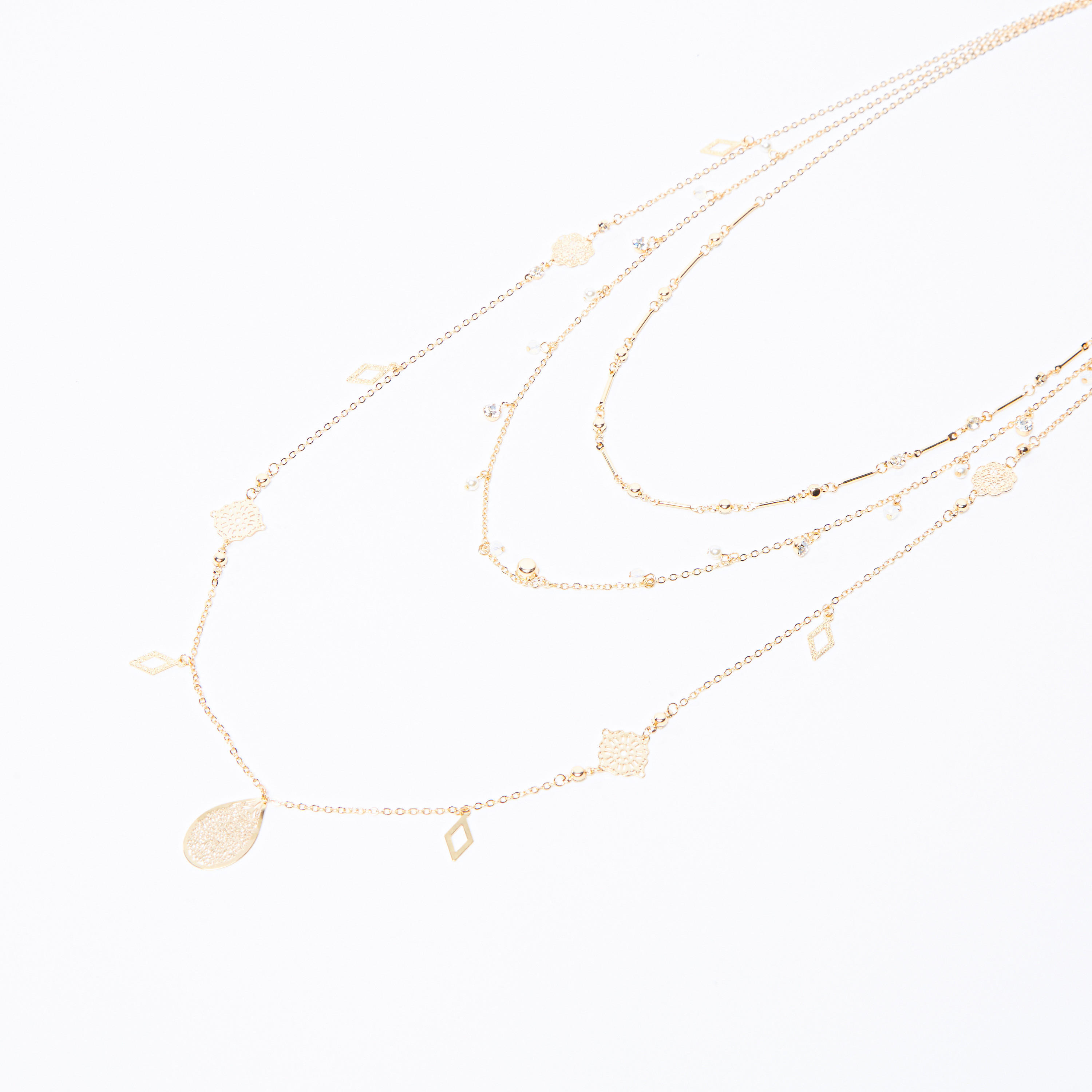 Embellished Multi-Layered Necklace with Lobster Clasp-women-watchesandjewellery-jewellery-necklacesandpendants-image-1