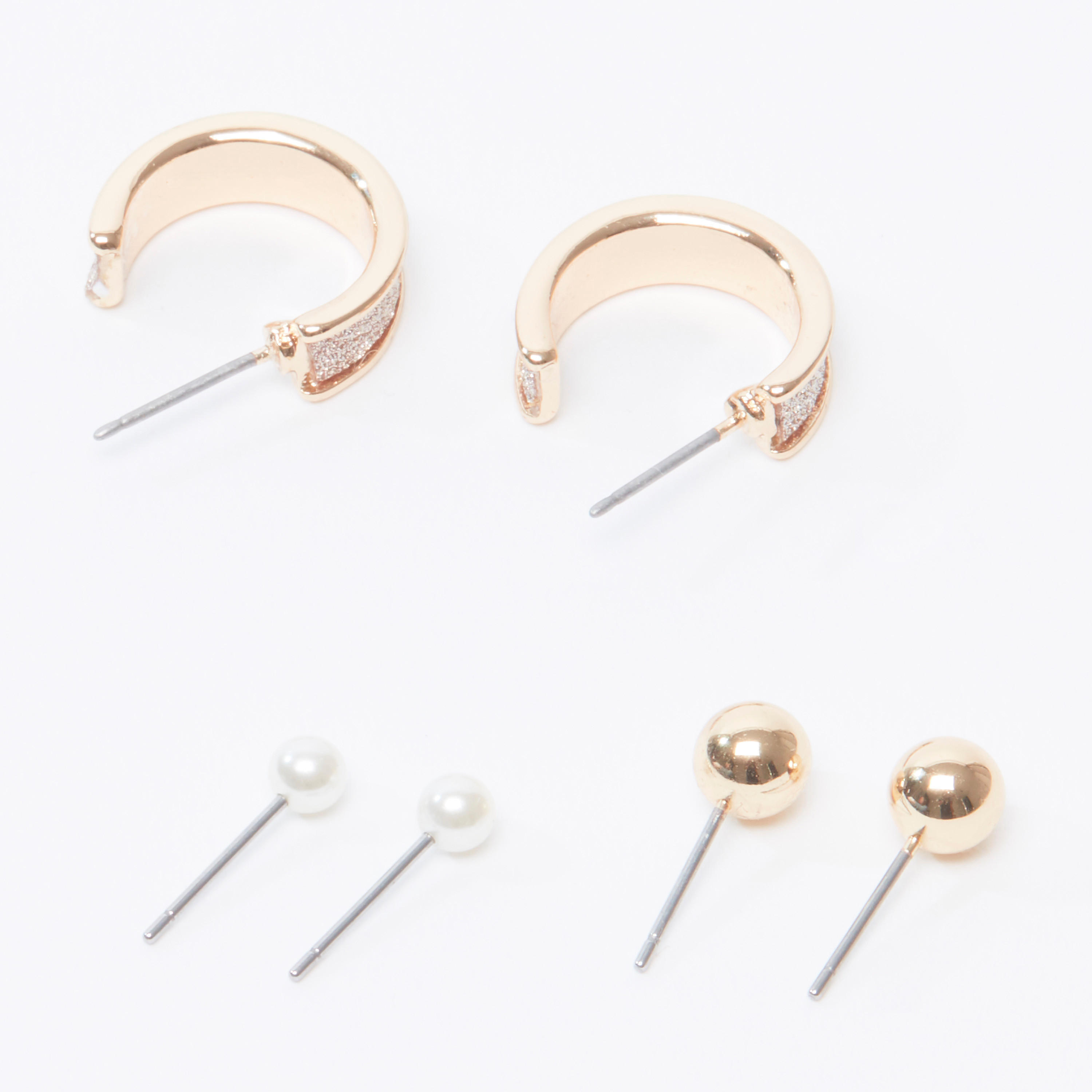 Set of 3 - Embellished Earrings with Pushback Closure-women-watchesandjewellery-jewellery-earrings-image-3