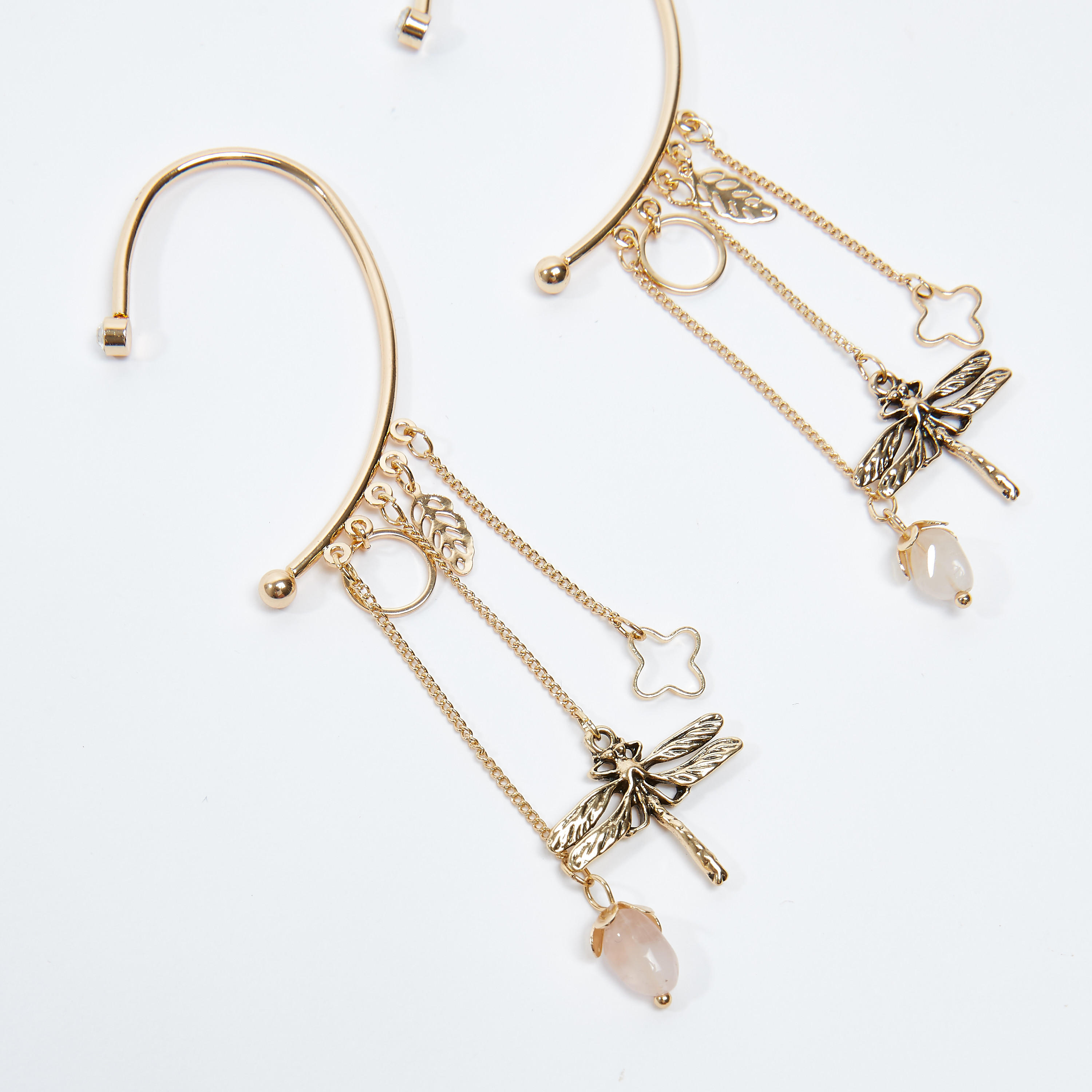 Embellished Dangling Ear Cuffs-women-watchesandjewellery-jewellery-earrings-image-3