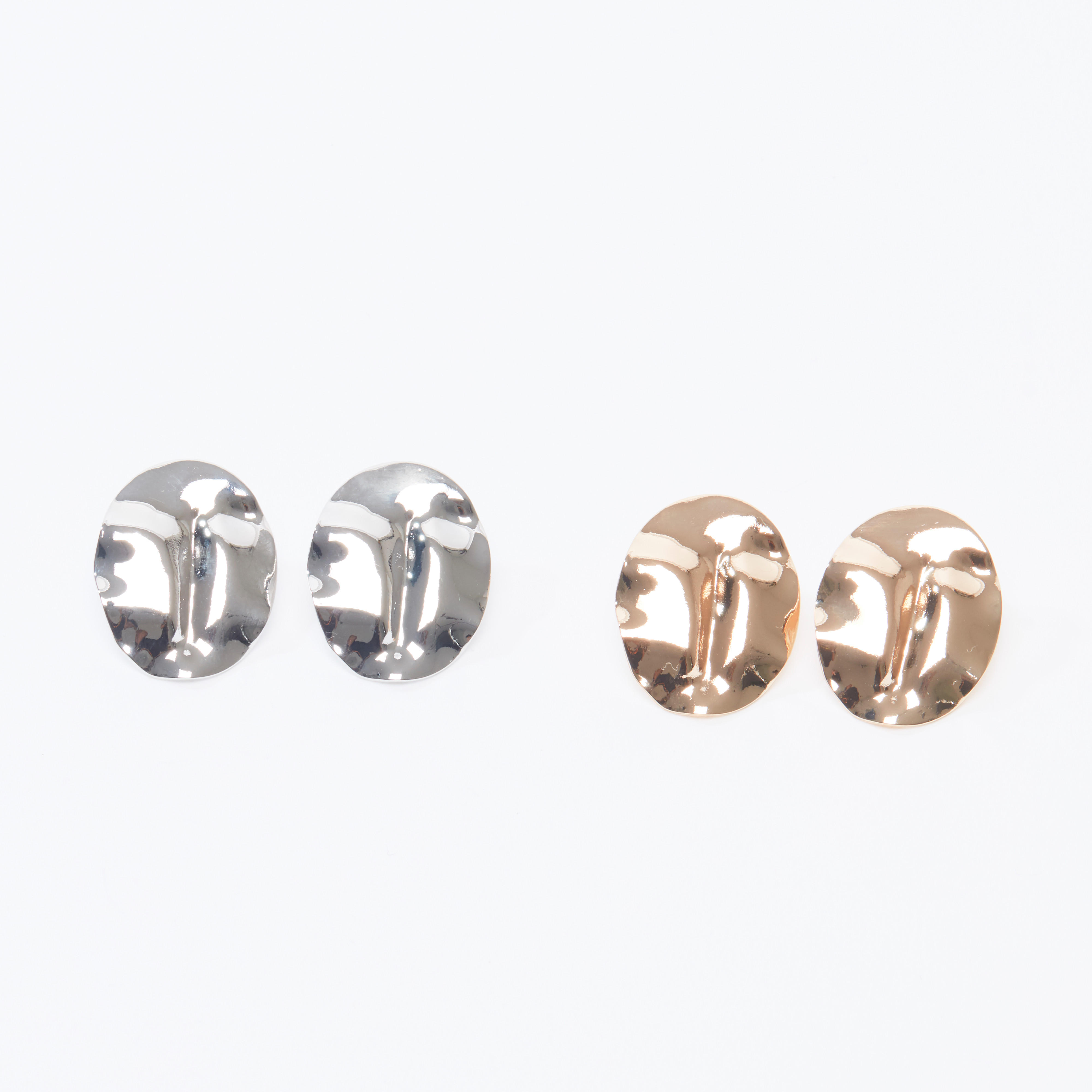 حلق ميتاليك بمكبس إغلاق - طقم من زوجين-women-watchesandjewellery-jewellery-earrings-image-1