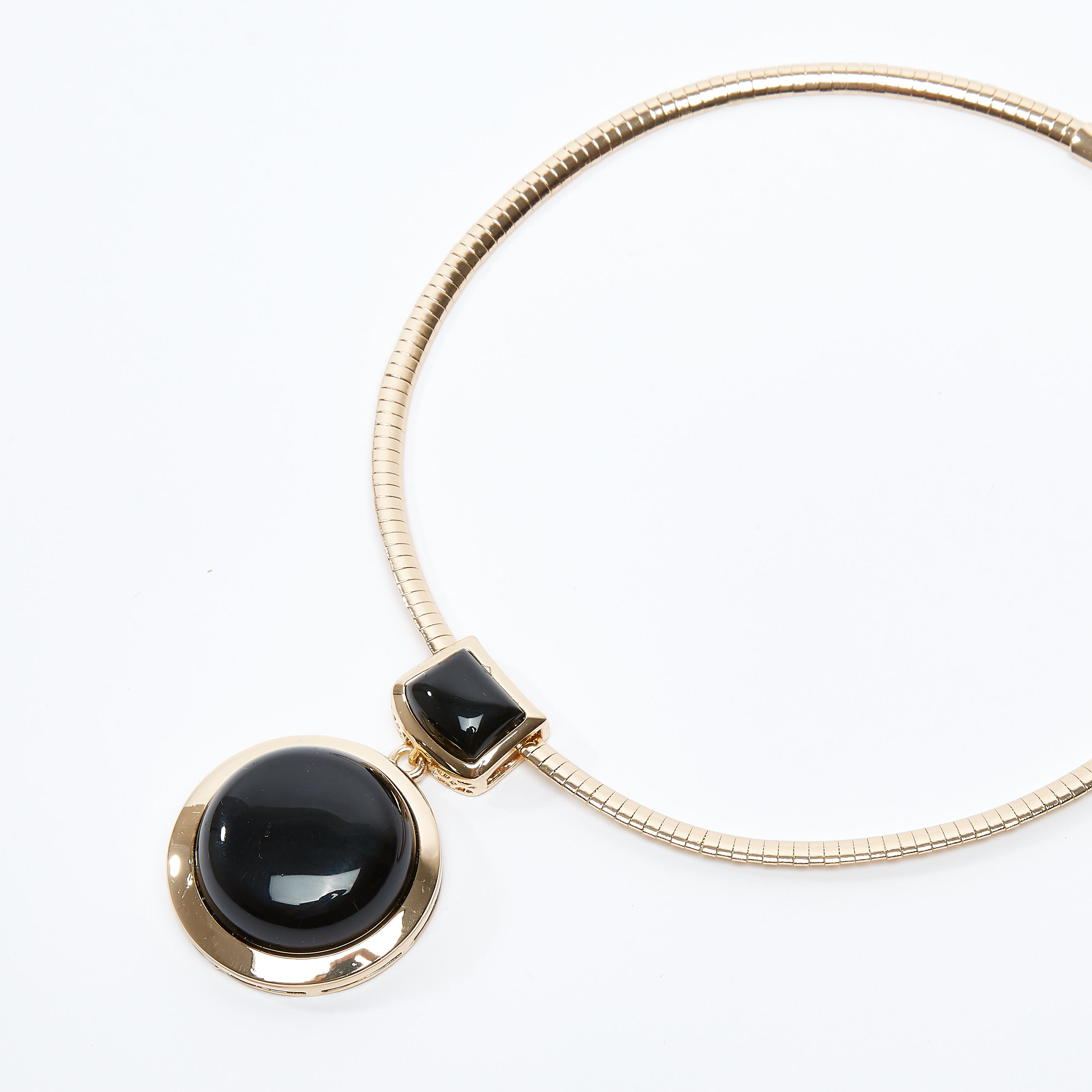 Studded Pendant Necklace with Fold Over Clasp-women-watchesandjewellery-jewellery-necklacesandpendants-image-1