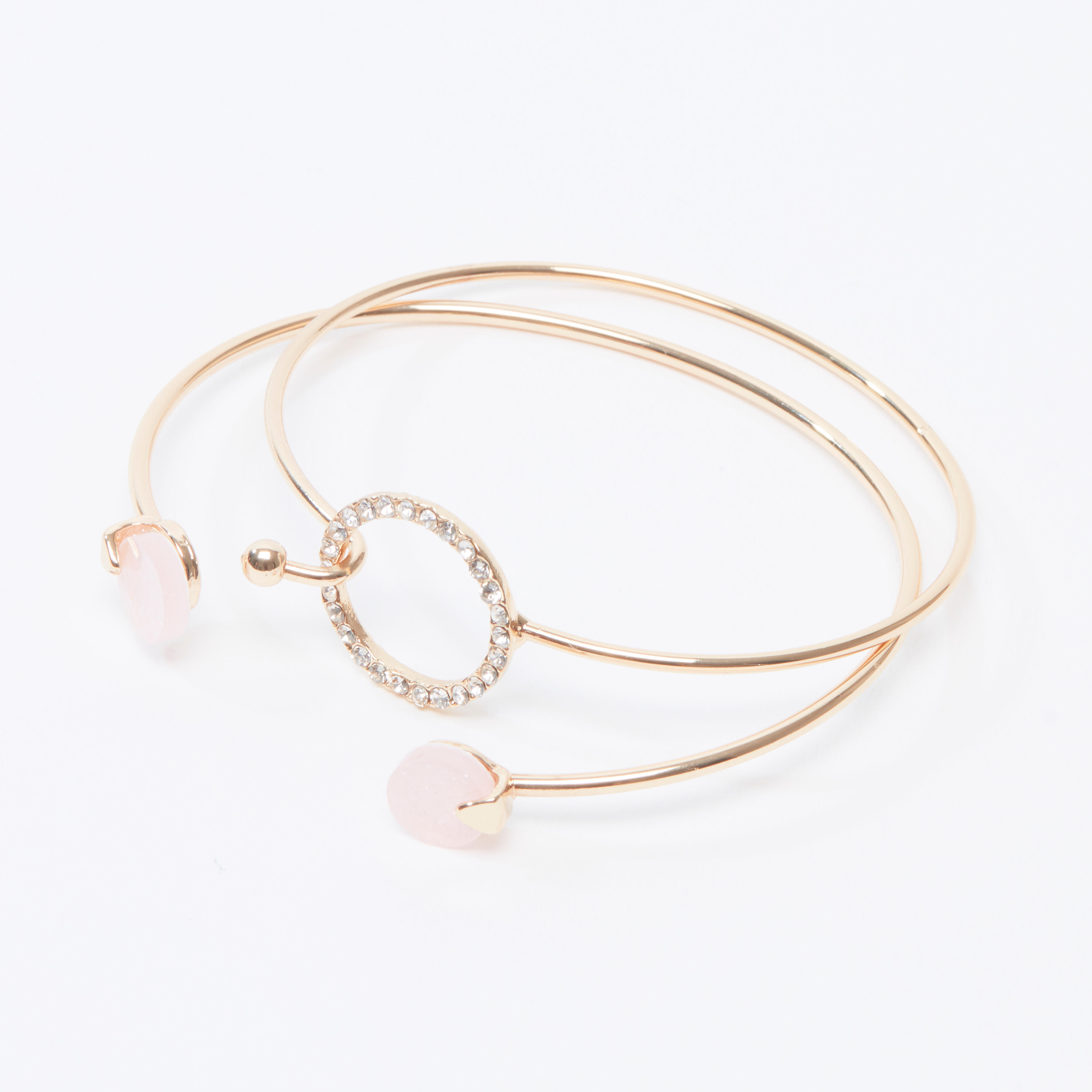 أساور مزيّنة - طقم من قطعتين-women-watchesandjewellery-jewellery-banglesandbracelets-image-1