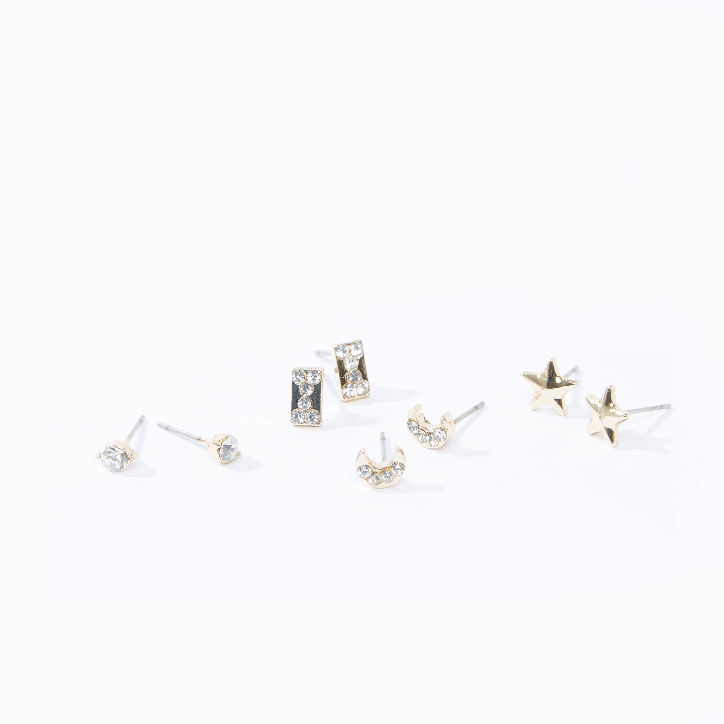 أقراط متنوعة بمكبس إغلاق - طقم من 4 أزواج-women-watchesandjewellery-jewellery-earrings-image-1