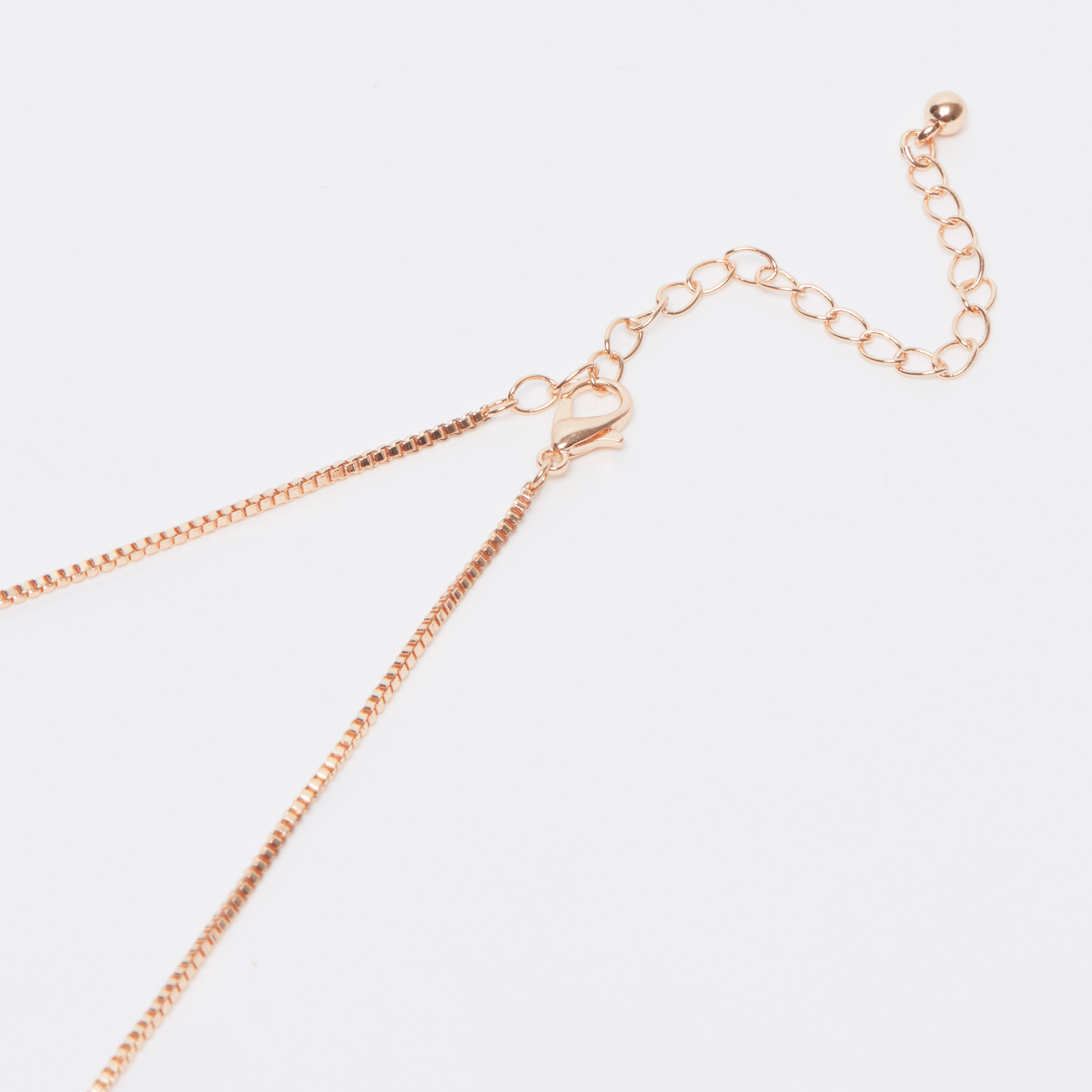 عقد بدلّاية V ميتاليك ومشبك إغلاق-women-watchesandjewellery-jewellery-necklacesandpendants-image-3