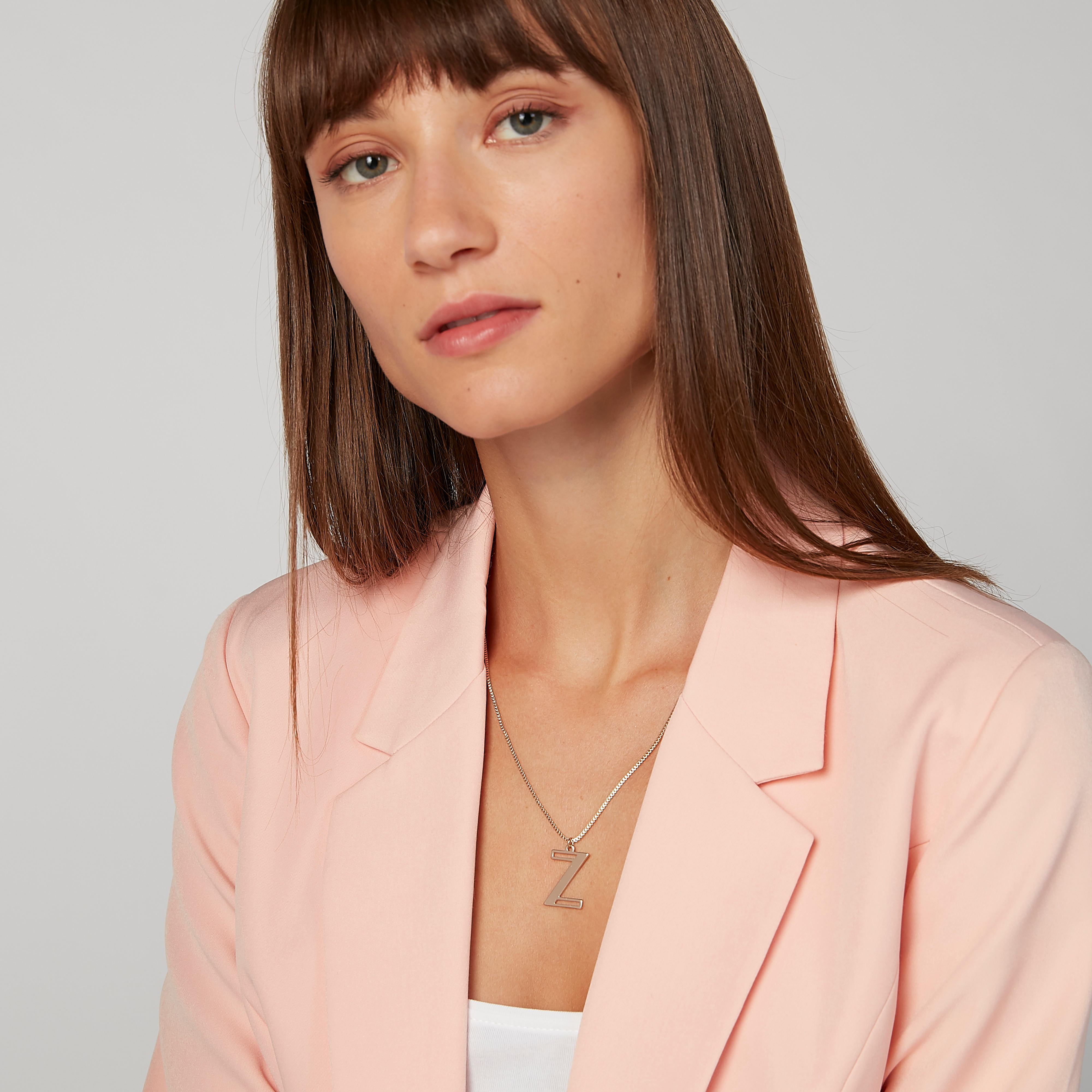 عقد بدلّاية حرف Z ميتاليك ومشبك إغلاق-women-watchesandjewellery-jewellery-necklacesandpendants-image-2