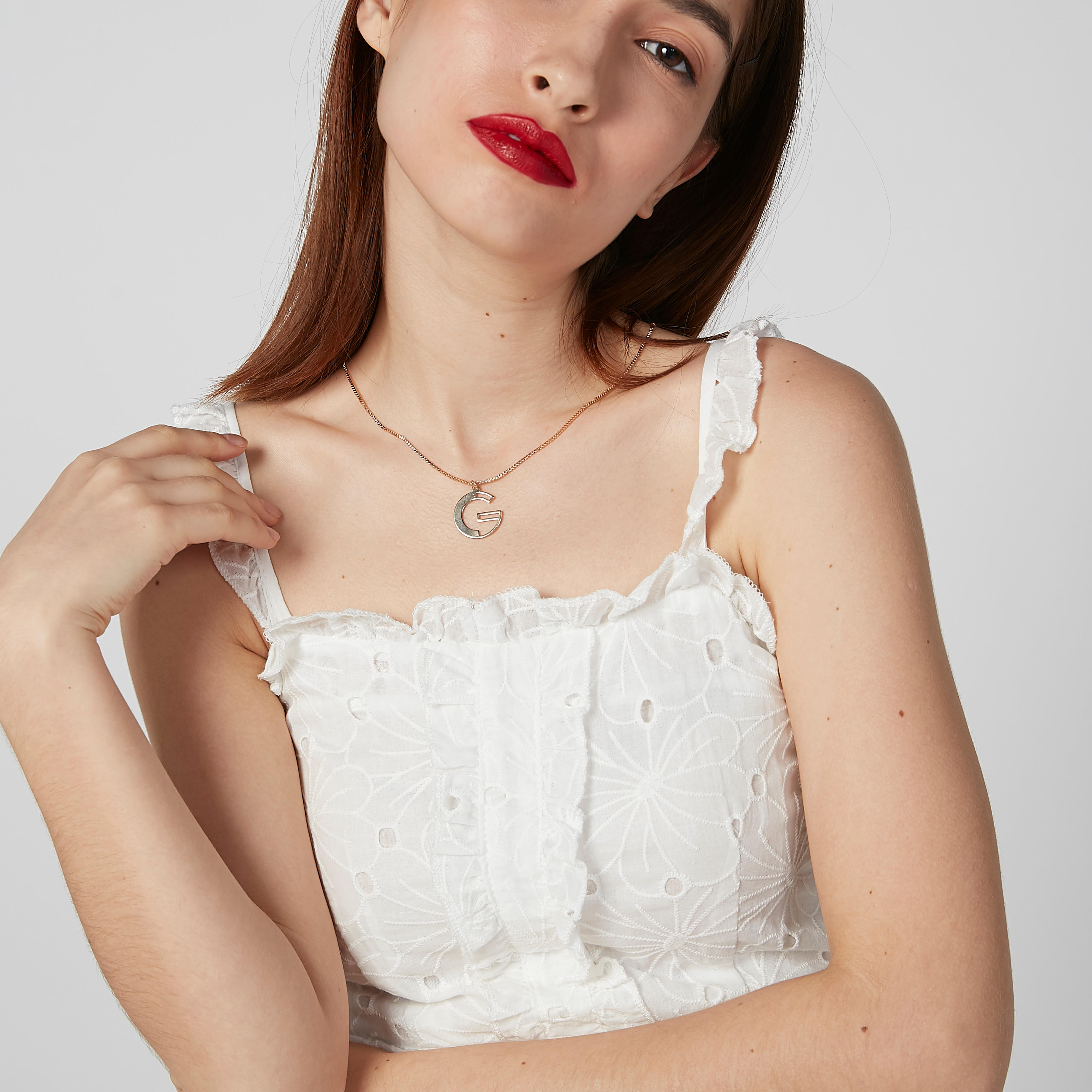 قلادة بدلّاية G ميتاليك ومشبك إغلاق-women-watchesandjewellery-jewellery-necklacesandpendants-image-2