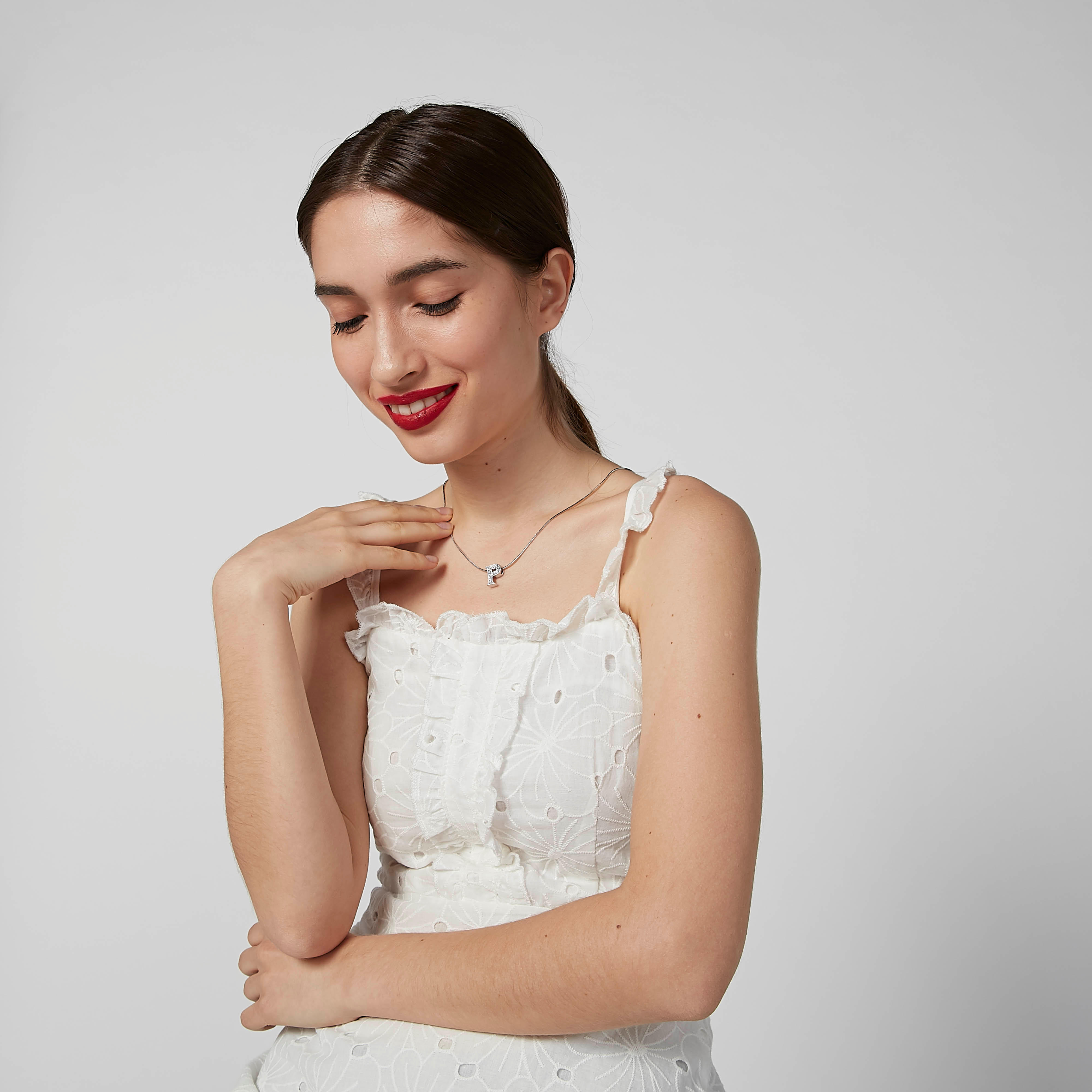 قلادة بدلّاية N مرصّعة ومشبك إغلاق-women-watchesandjewellery-jewellery-necklacesandpendants-image-2