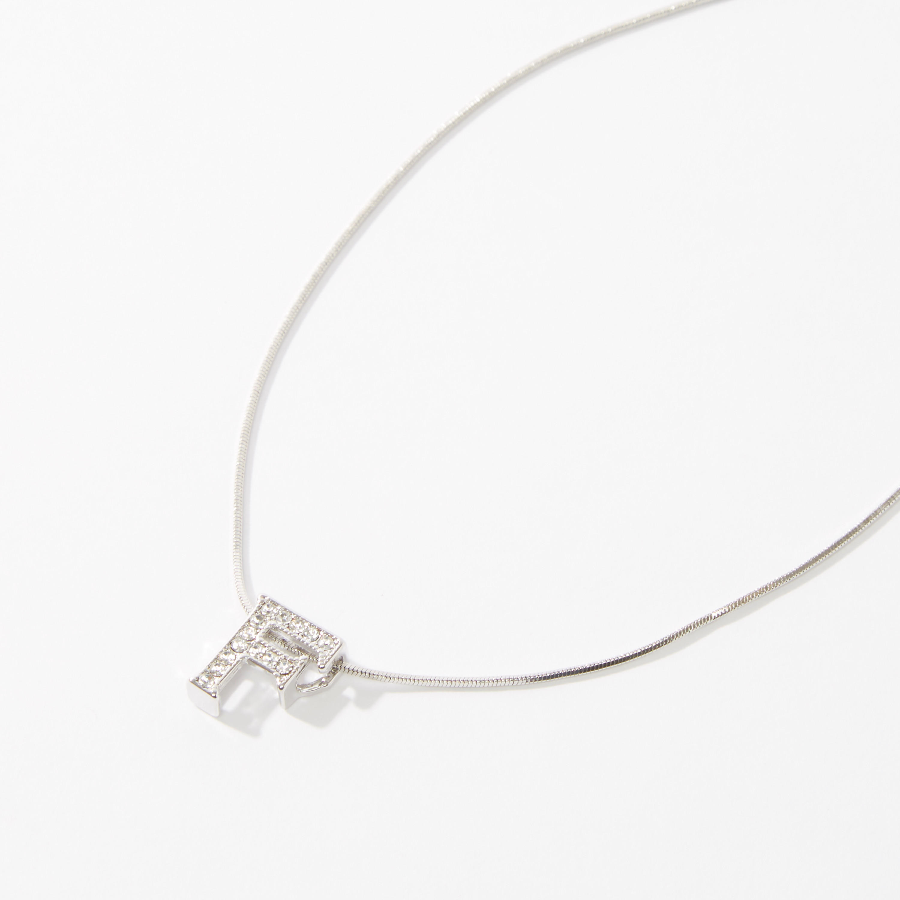 قلادة بدلّاية F مرصّعة ومشبك إغلاق-women-watchesandjewellery-jewellery-necklacesandpendants-image-1