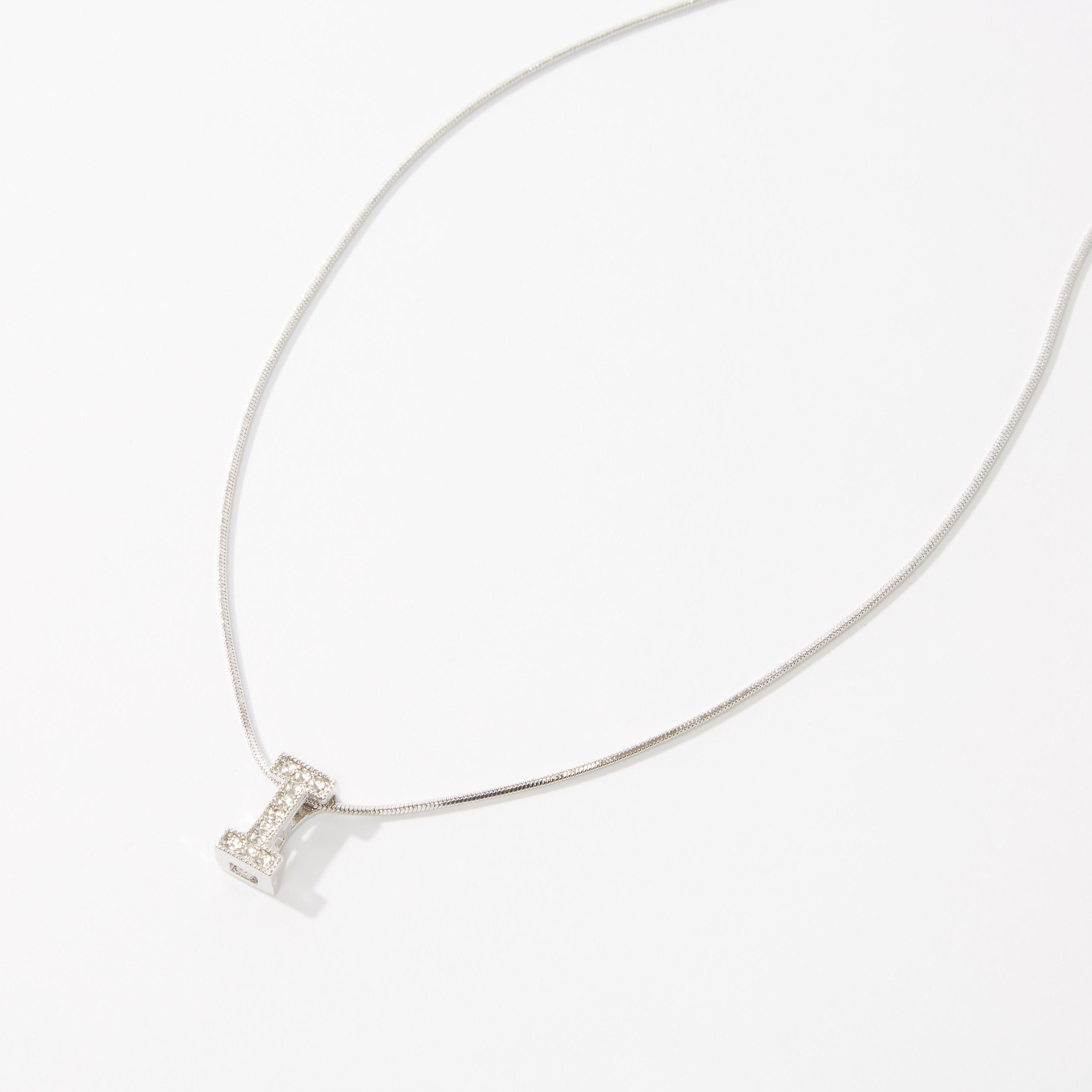 عقد بدلّاية حرف I مرصّعة ومشبك إغلاق-women-watchesandjewellery-jewellery-necklacesandpendants-image-1