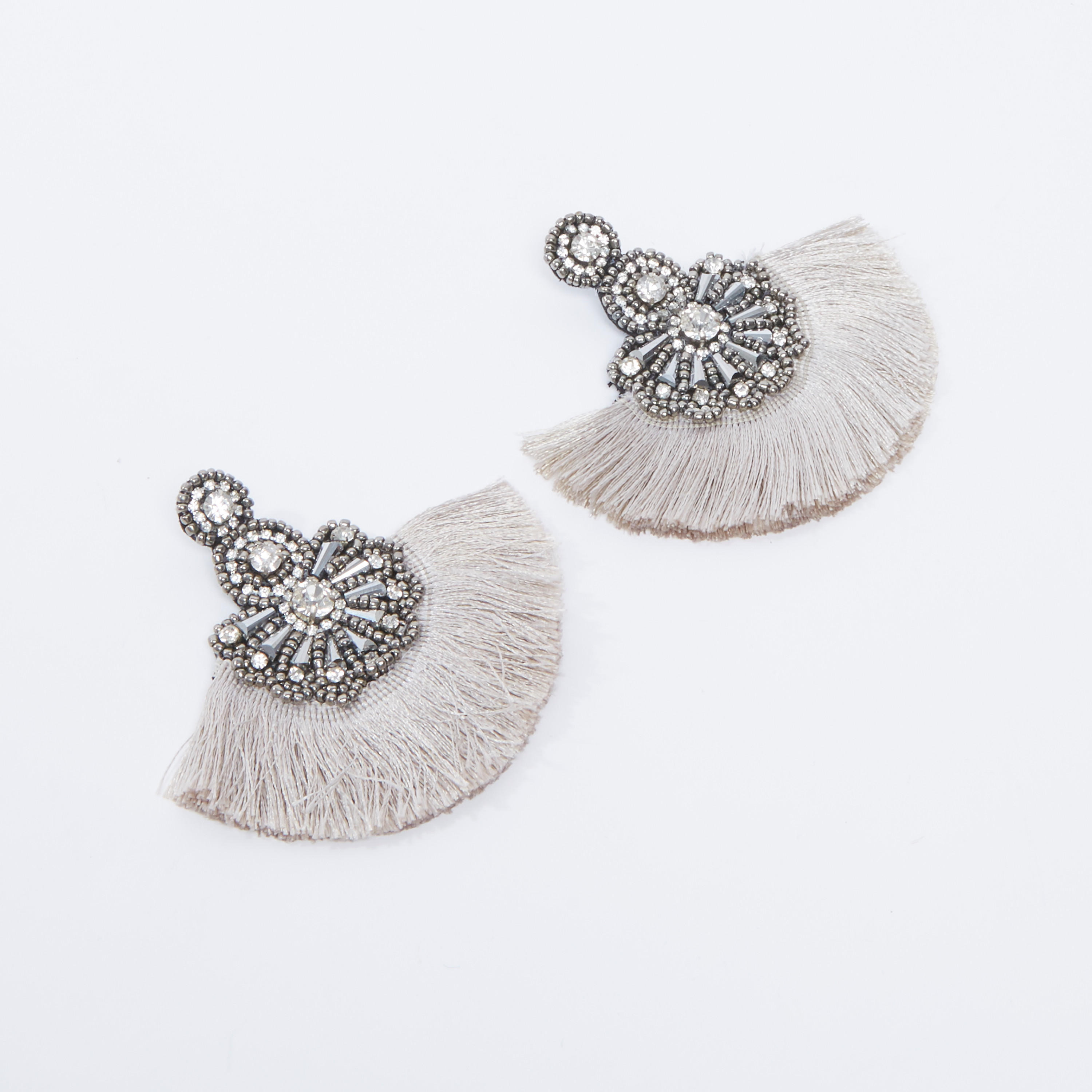 Embellished Dangling Earrings with Pushback Closure-women-watchesandjewellery-jewellery-earrings-image-1