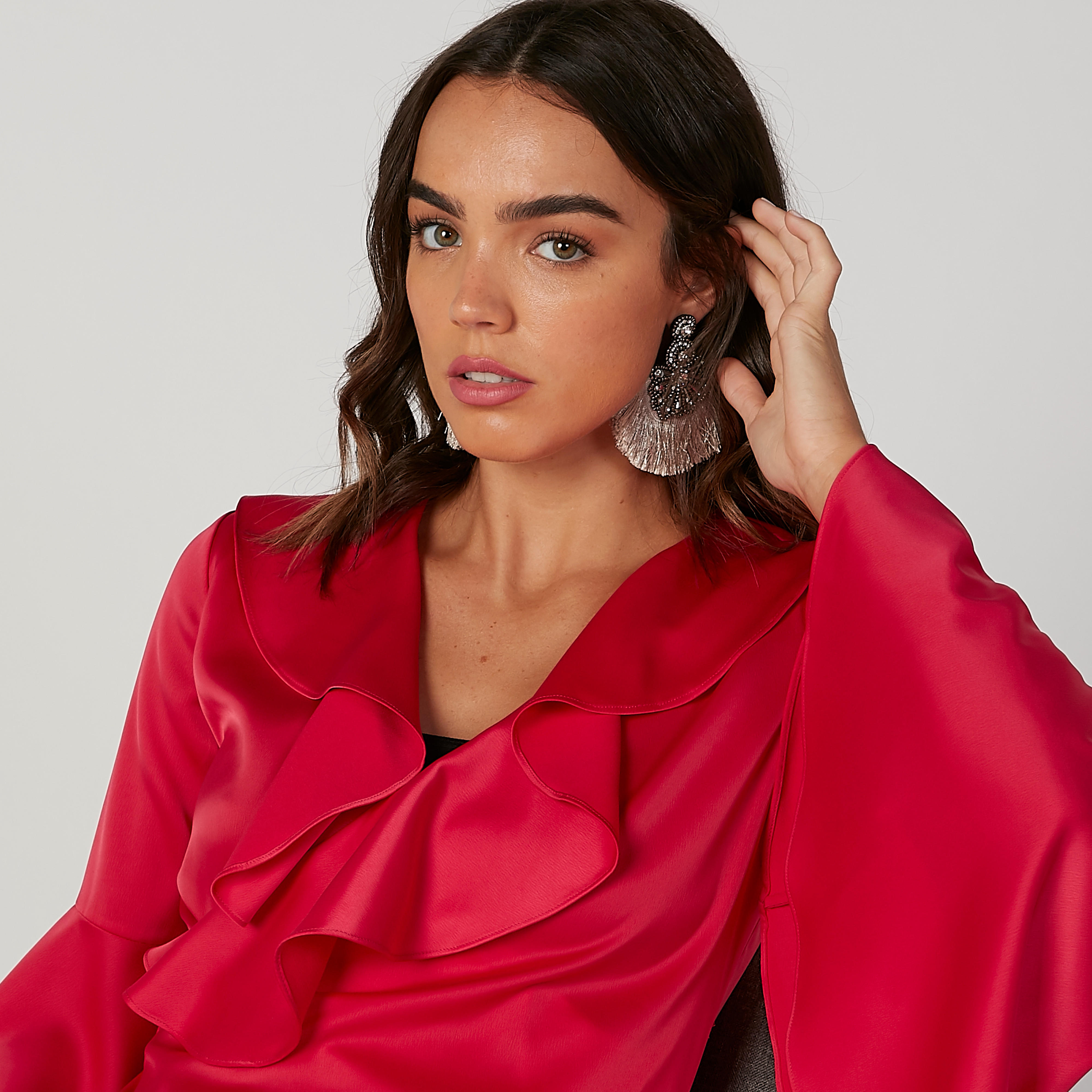 Embellished Dangling Earrings with Pushback Closure-women-watchesandjewellery-jewellery-earrings-image-2