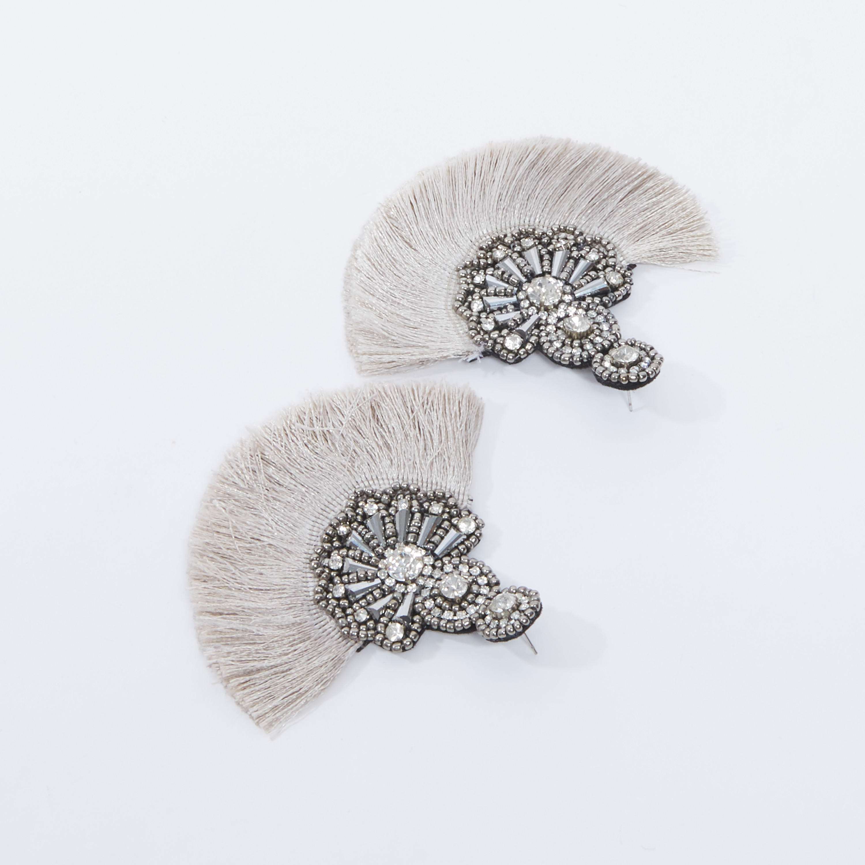 Embellished Dangling Earrings with Pushback Closure-women-watchesandjewellery-jewellery-earrings-image-4