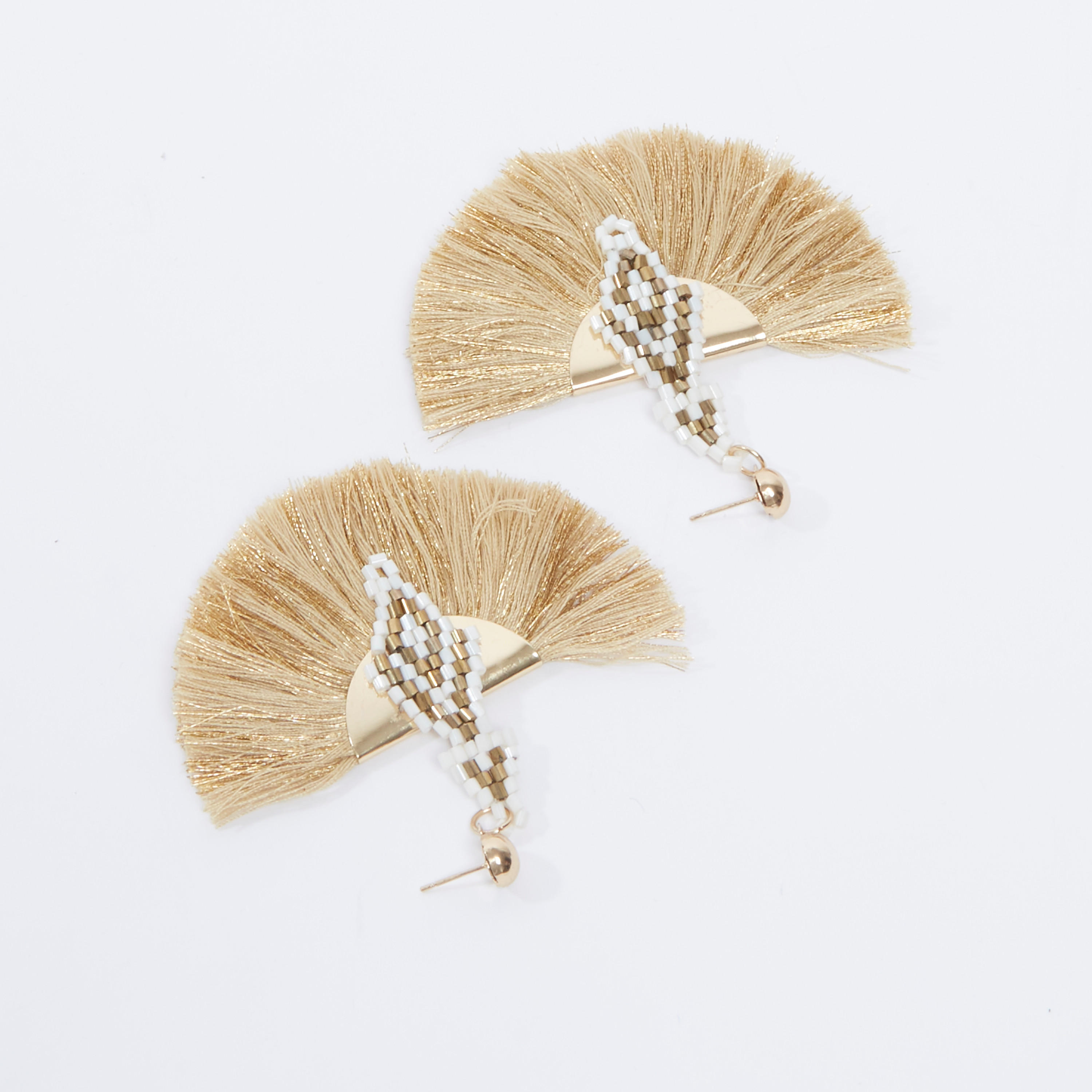 حلقان بدلّاية مزيّنة ومكبس إغلاق-women-watchesandjewellery-jewellery-earrings-image-1