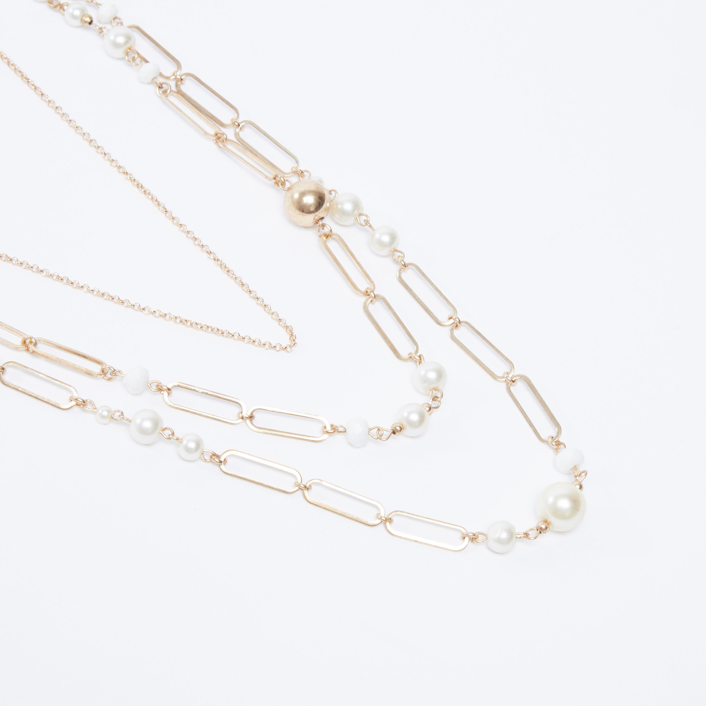 عقد متعدد الطبقات مزيّن بمشبك إغلاق-women-watchesandjewellery-jewellery-necklacesandpendants-image-2