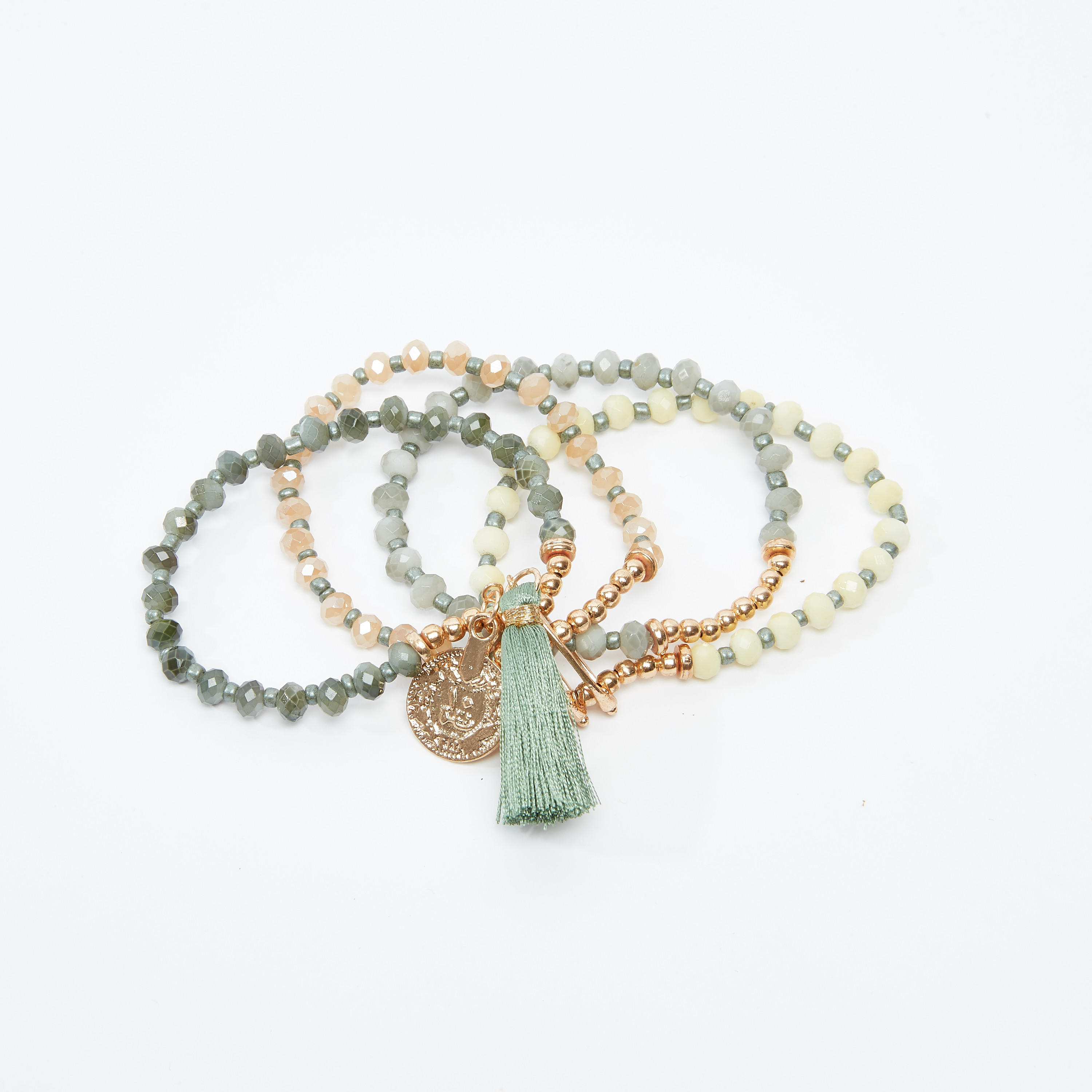أساور مزيّنة - طقم من 4 قطع-women-watchesandjewellery-jewellery-banglesandbracelets-image-1