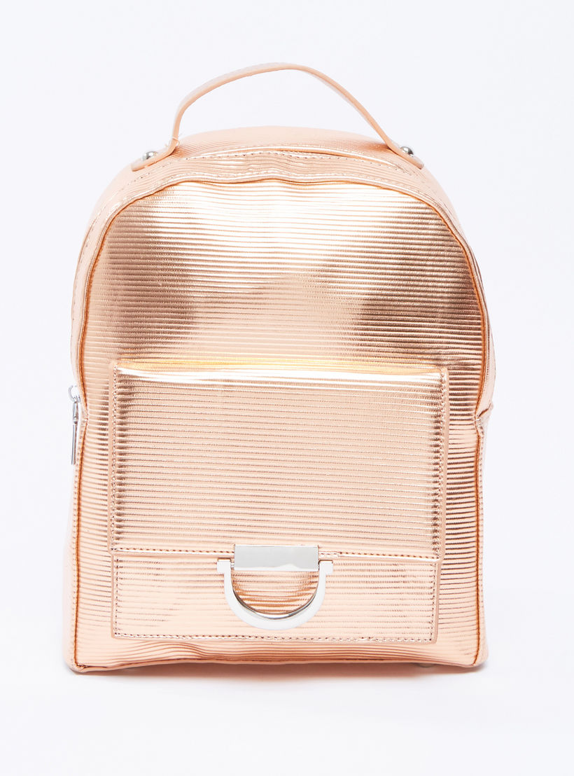 شنطة ظهر بارزة الملمس بسحّاب إغلاق وحمّالات قابلة للتعديل-women-bagsandwallets-handbags-image-5