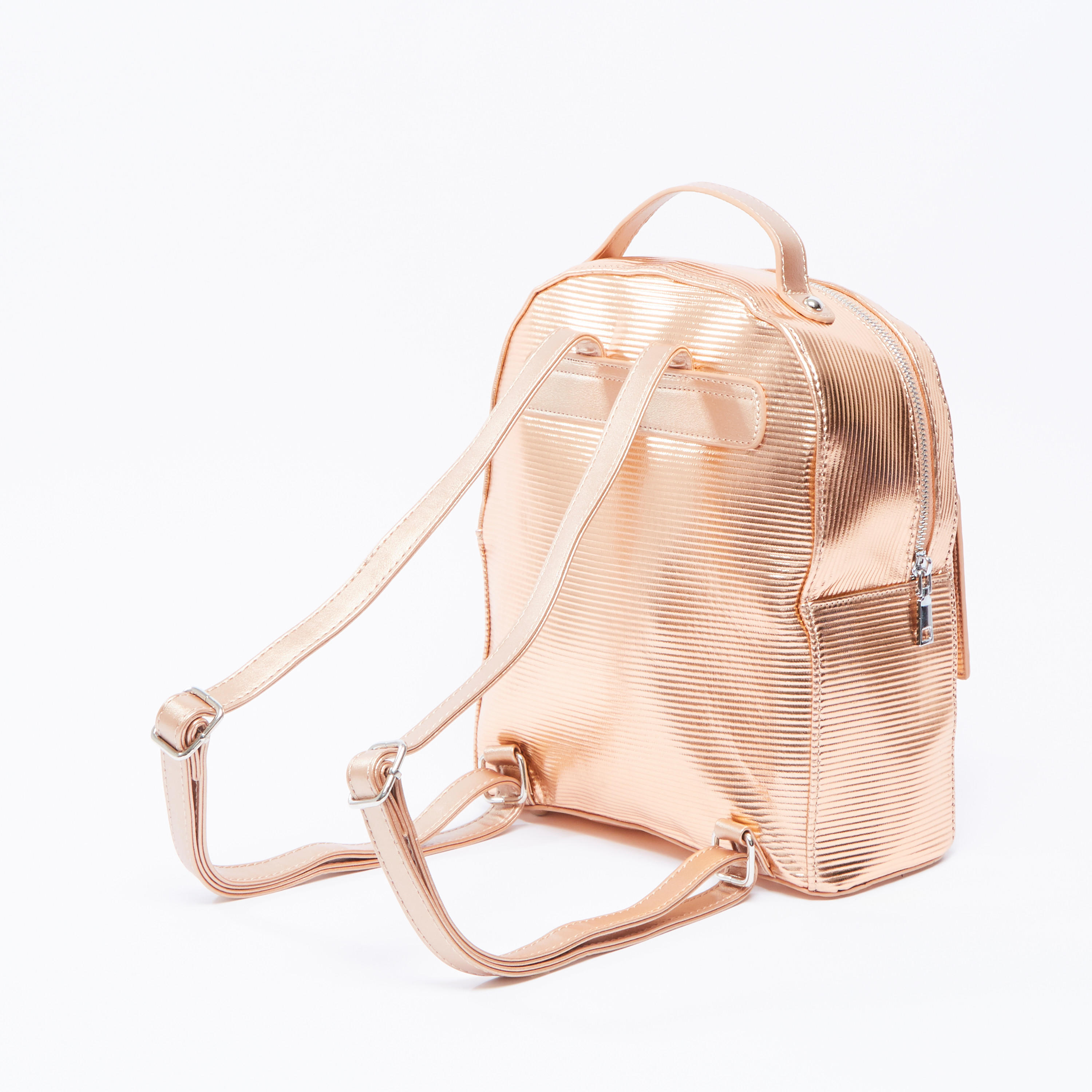 شنطة ظهر بارزة الملمس بسحّاب إغلاق وحمّالات قابلة للتعديل-women-bagsandwallets-handbags-image-2