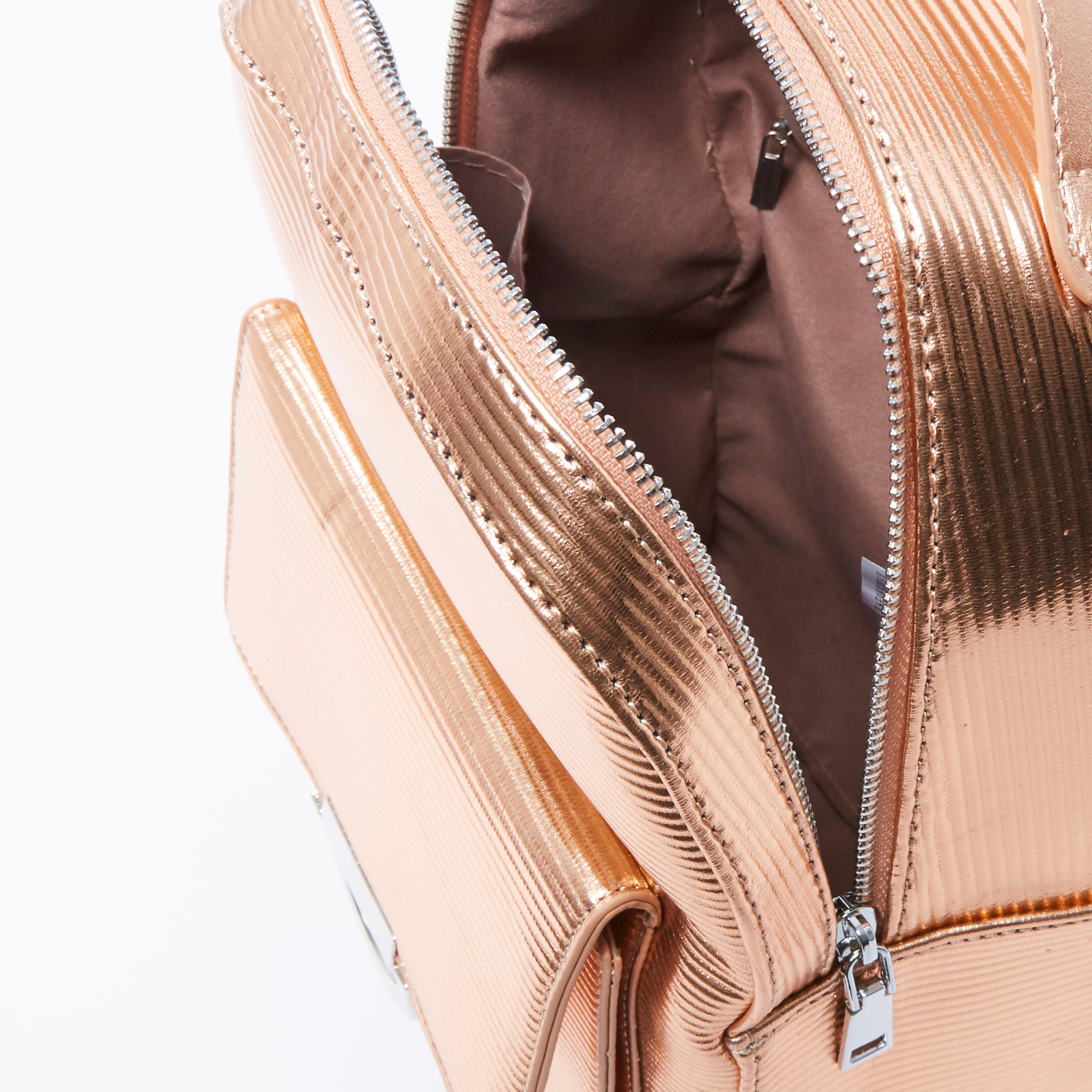 شنطة ظهر بارزة الملمس بسحّاب إغلاق وحمّالات قابلة للتعديل-women-bagsandwallets-handbags-image-1