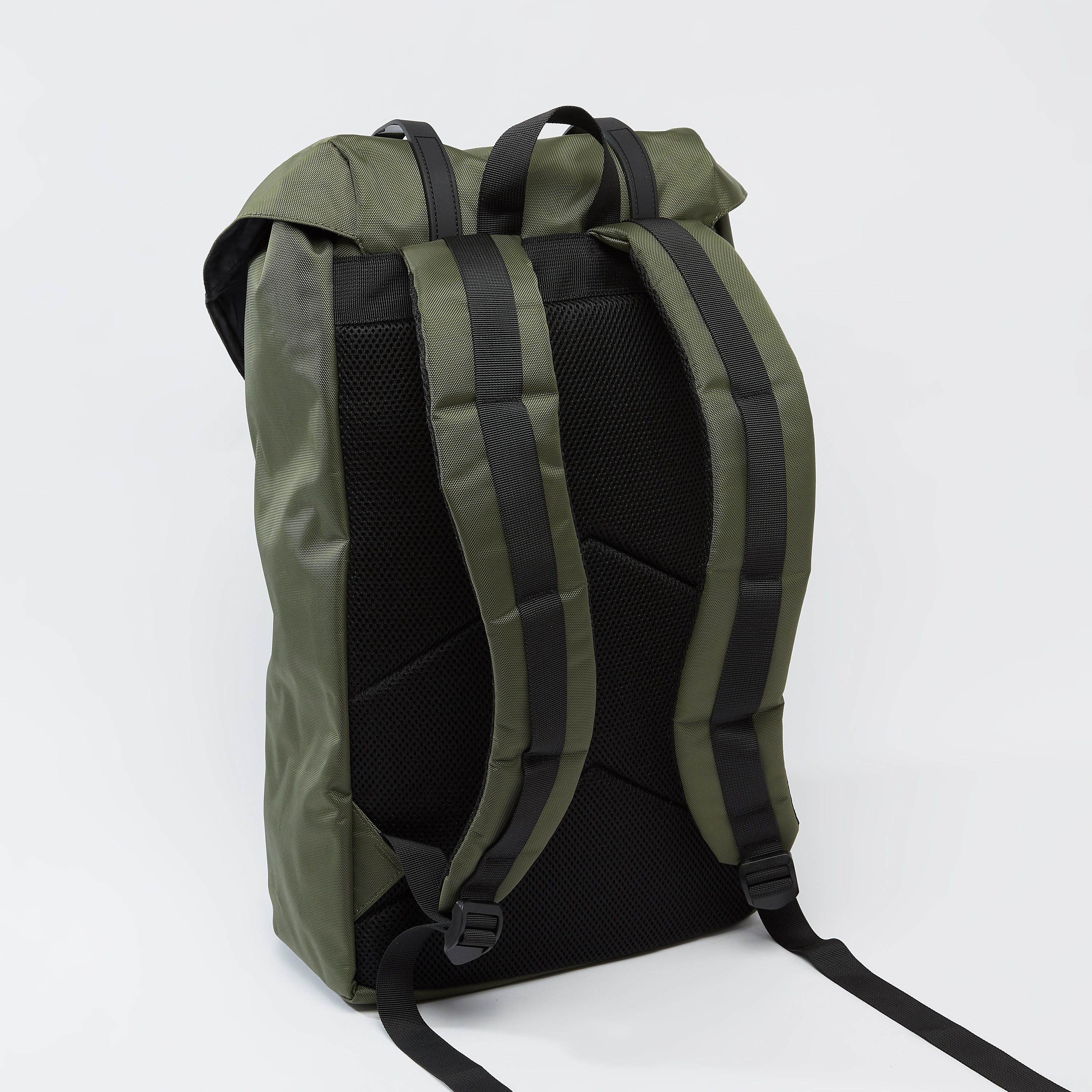 Plain Backpack with Adjustable Shoulder Straps and Drawstring Closure-men-bags-image-3