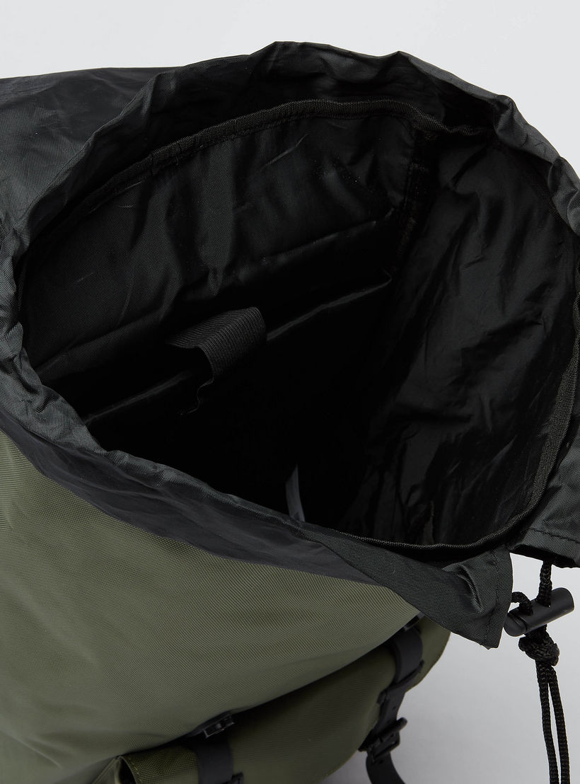 Plain Backpack with Adjustable Shoulder Straps and Drawstring Closure-men-bags-image-5