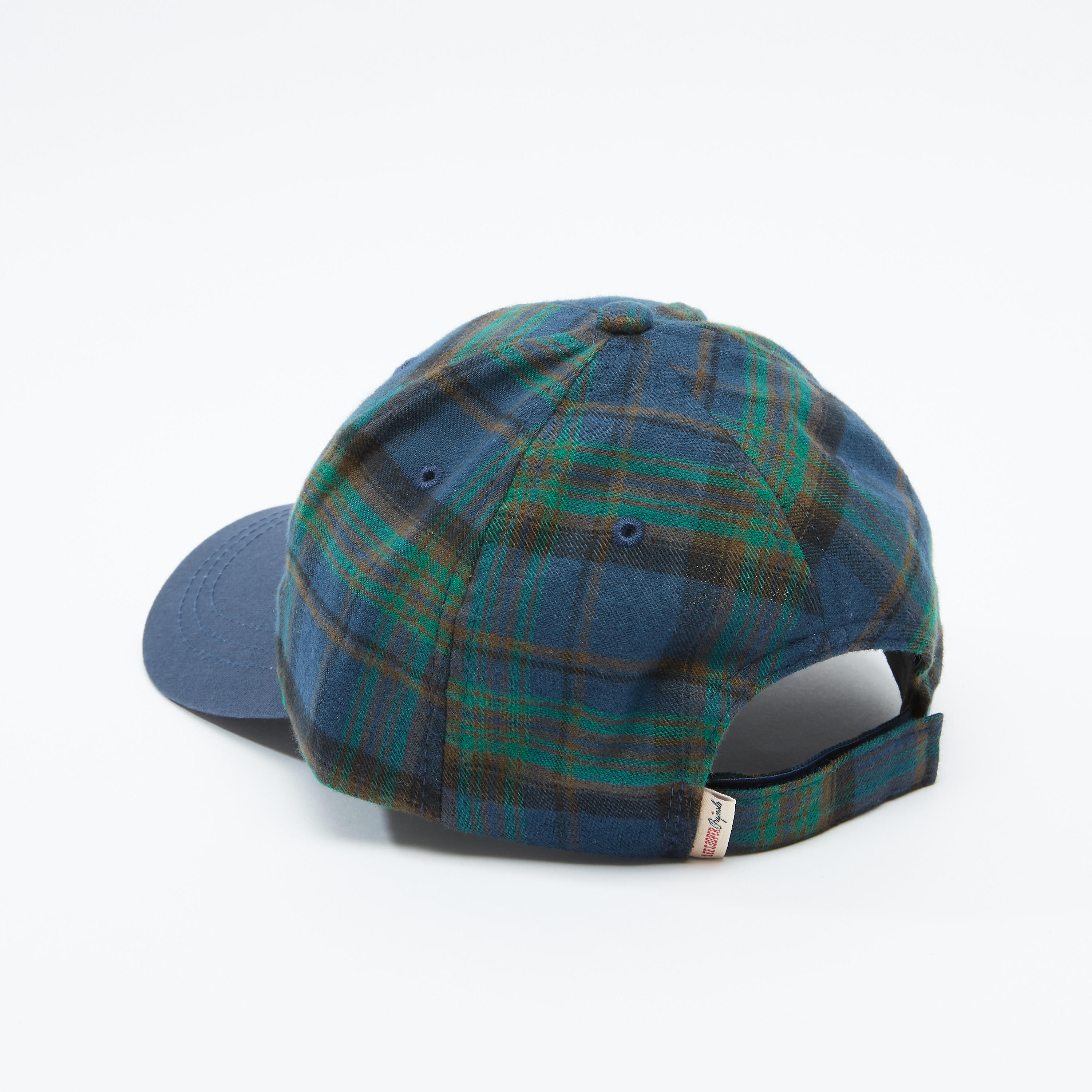 Checked Cap with Hook and Loop Closure-men-caps-image-3