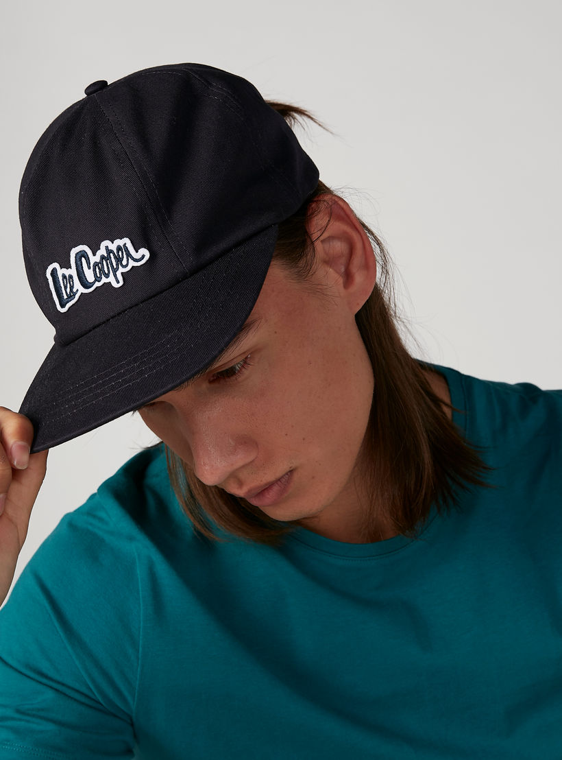 Lee Copper Textured Cap with Plate Buckle Closure-men-caps-image-2