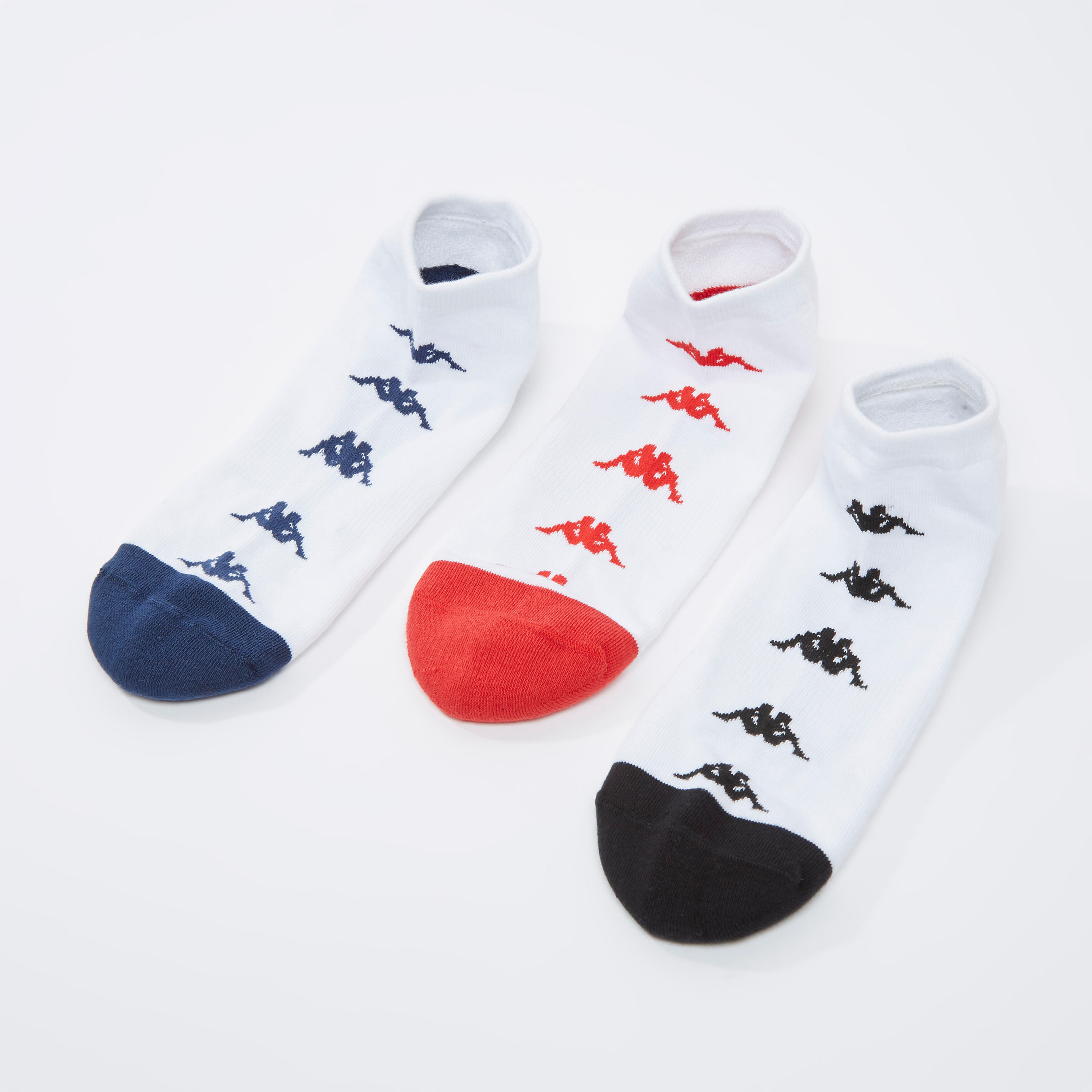 جوارب بارزة الملمس بطول الكاحل بحواف مضلّعة من كابا - طقم من 3 أزواج-men-socks-image-3