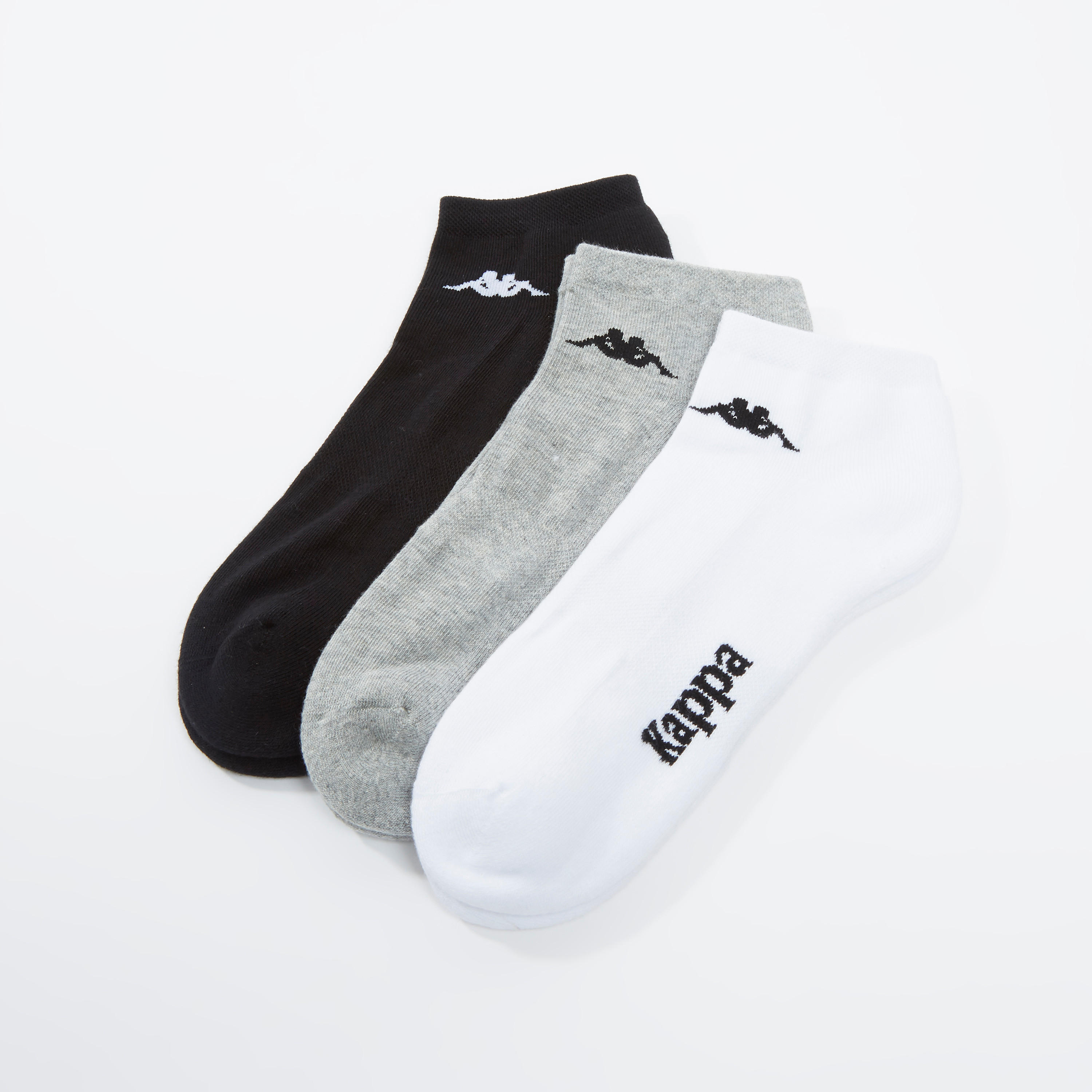جوارب متنوعة بطول الكاحل بحواف مطّاطية من كابا - طقم من 3 أزواج-men-socks-image-1