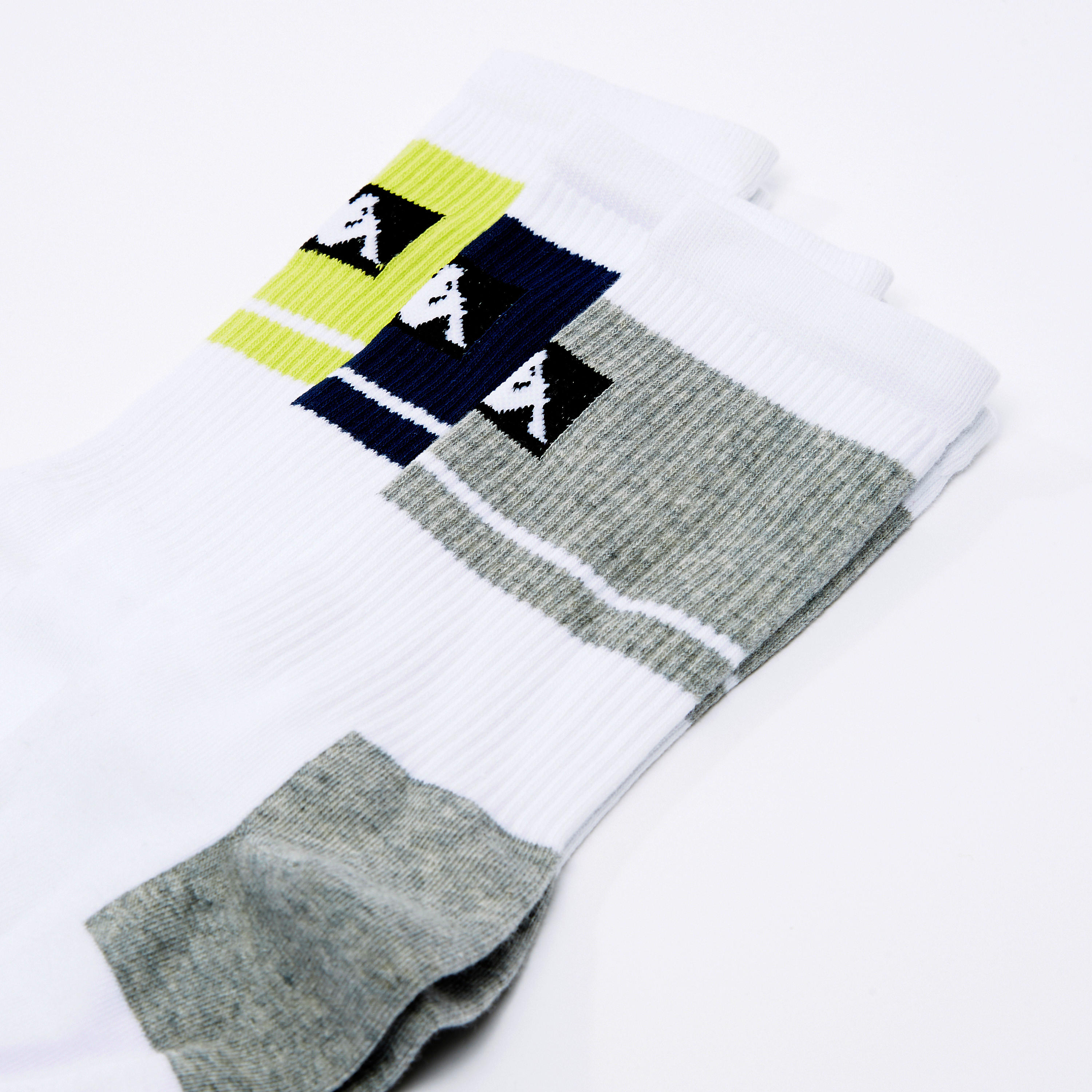 جوارب بارزة الملمس بطول أعلى الكاحل بحواف مضلّعة من كابا - طقم من 3 أزواج-men-socks-image-2