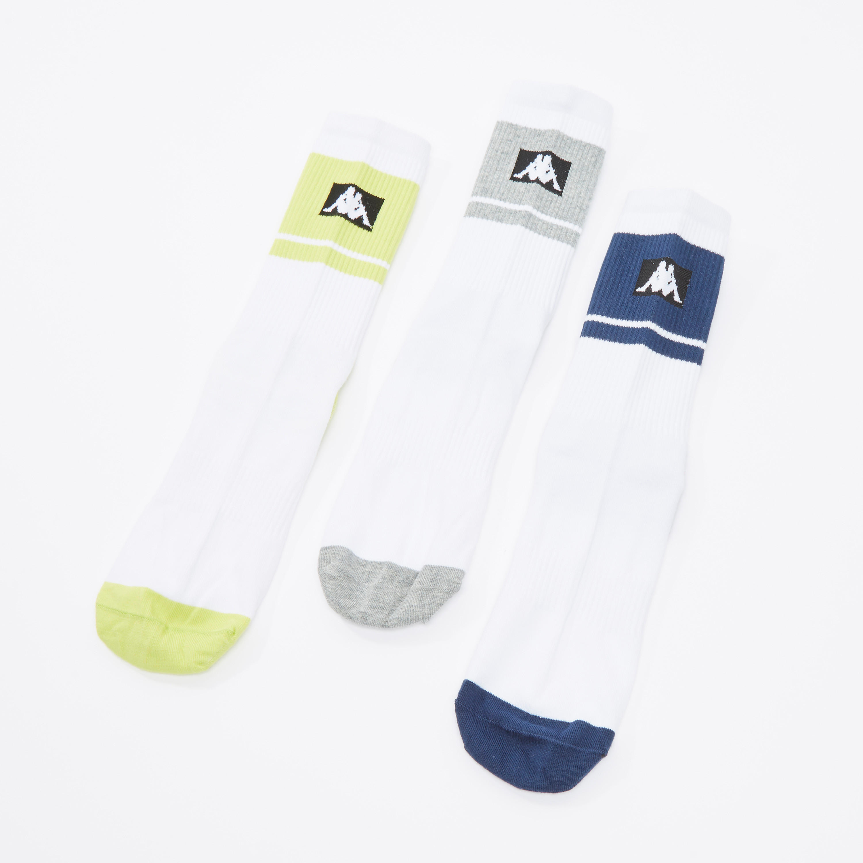 جوارب بارزة الملمس بطول أعلى الكاحل بحواف مضلّعة من كابا - طقم من 3 أزواج-men-socks-image-3