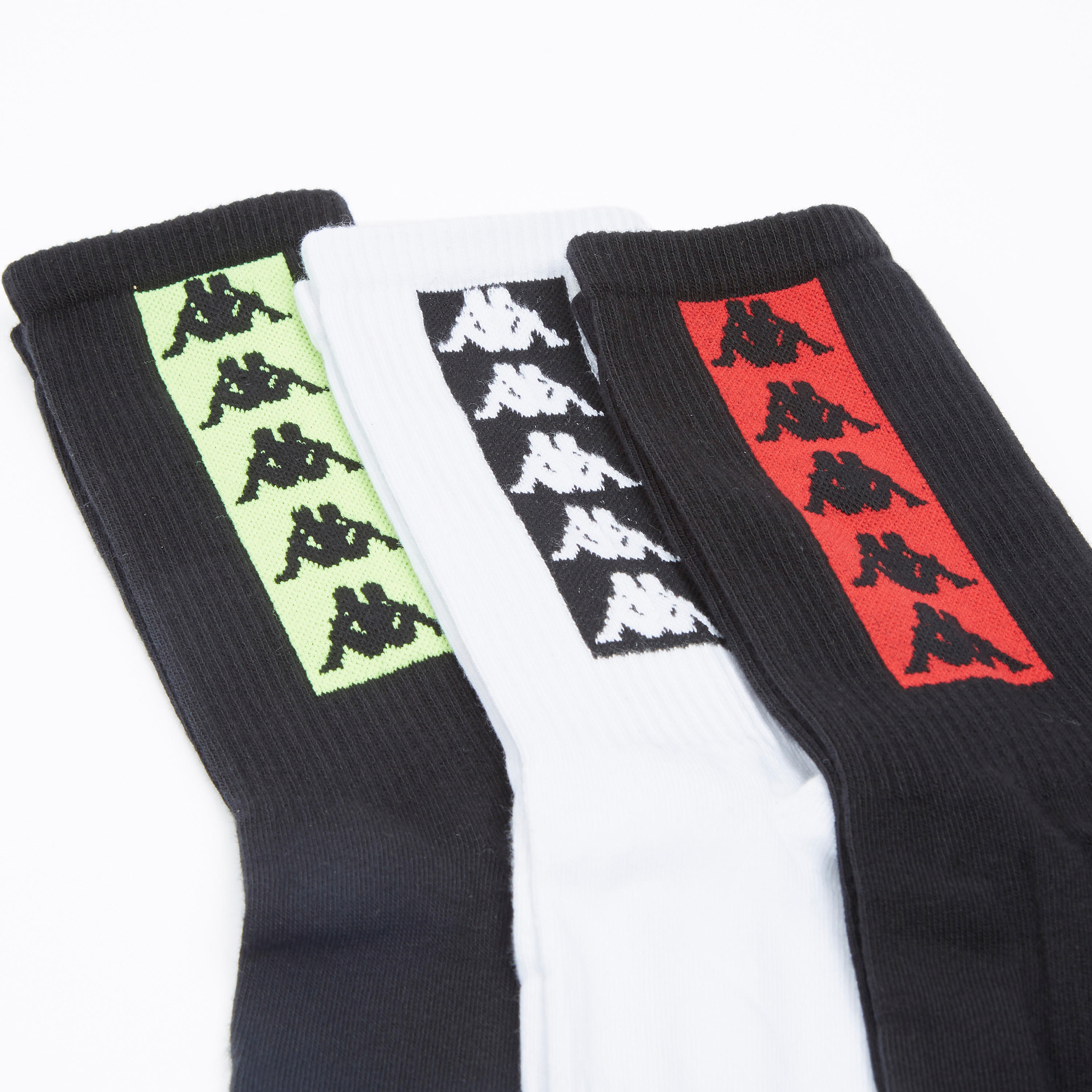 جوارب بطول أعلى الكاحل بحواف مضلّعة وطبعات من كابا - طقم من 3 أزواج-men-socks-image-2
