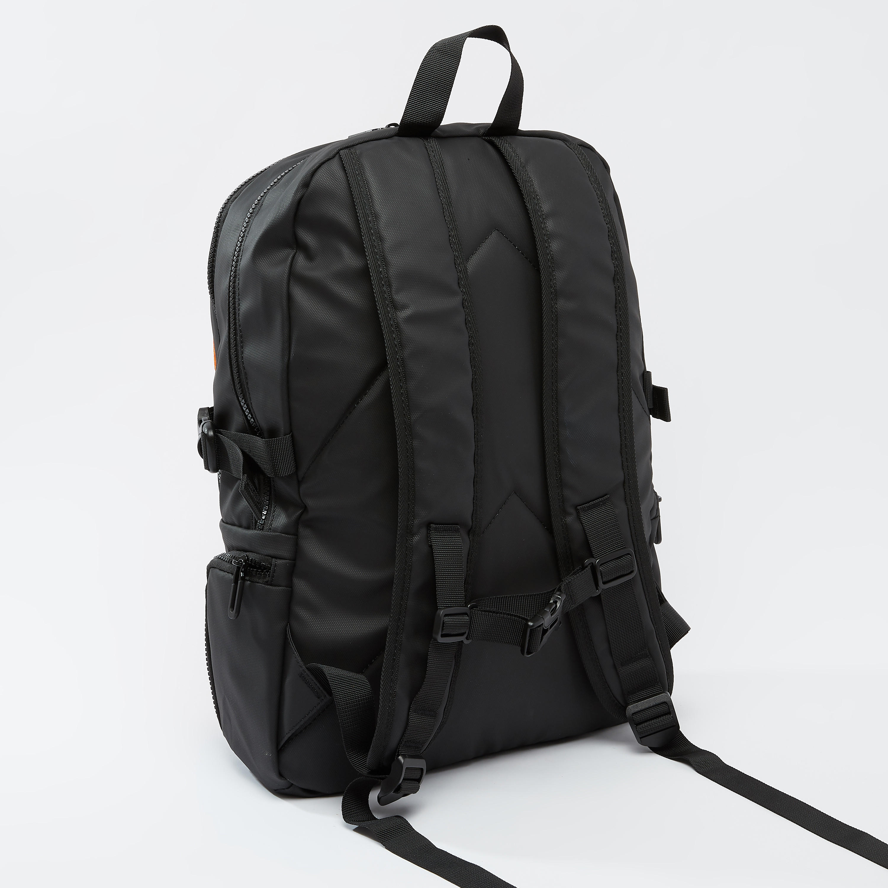 Textured Backpack with Adjustable Shoulder Straps and Zip Closure-men-bags-image-3