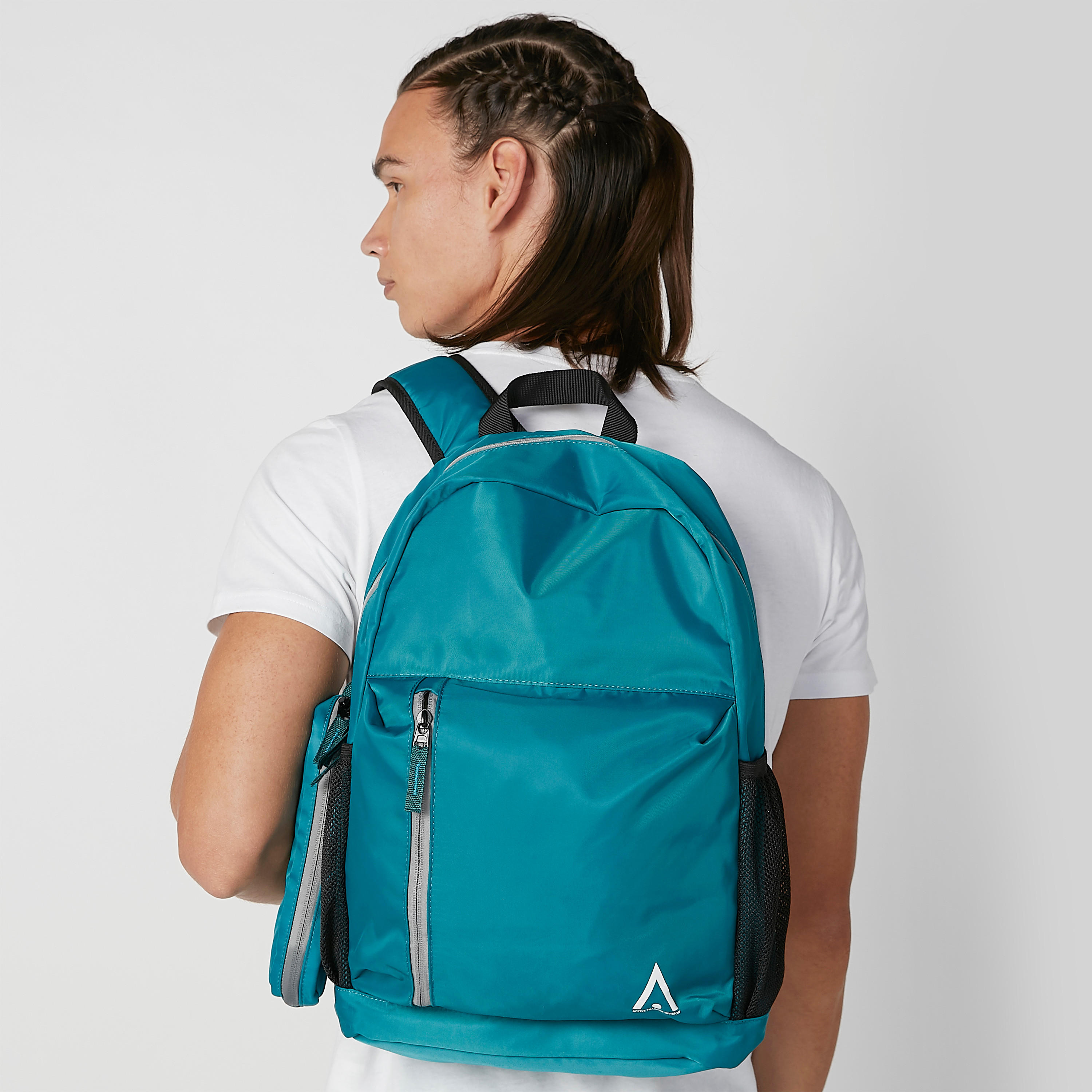 Textured Backpack with Adjustable Shoulder Straps and Pouch-men-bags-image-2