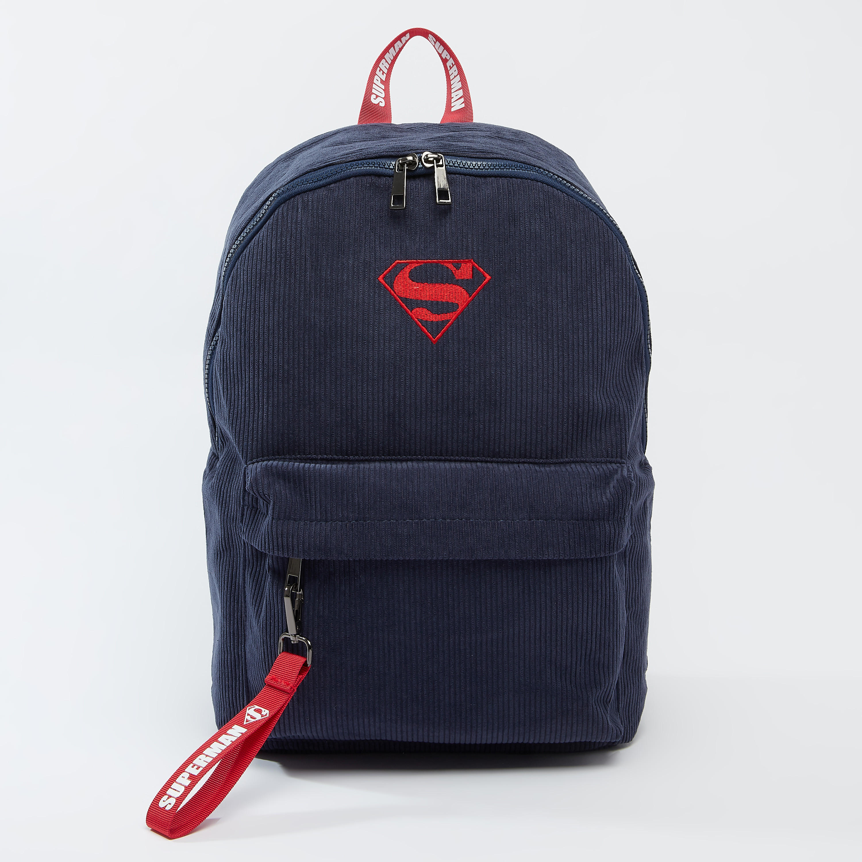 Superman Printed Backpack with Adjustable Shoulder Straps-men-bags-image-1