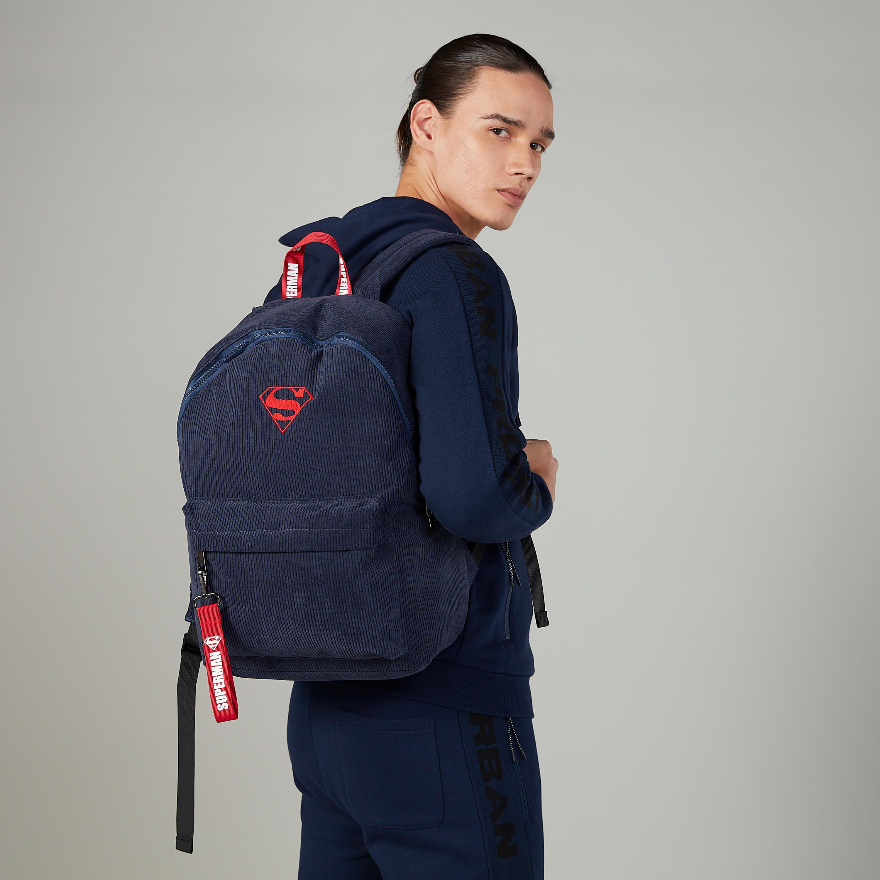 Superman Printed Backpack with Adjustable Shoulder Straps-men-bags-image-2