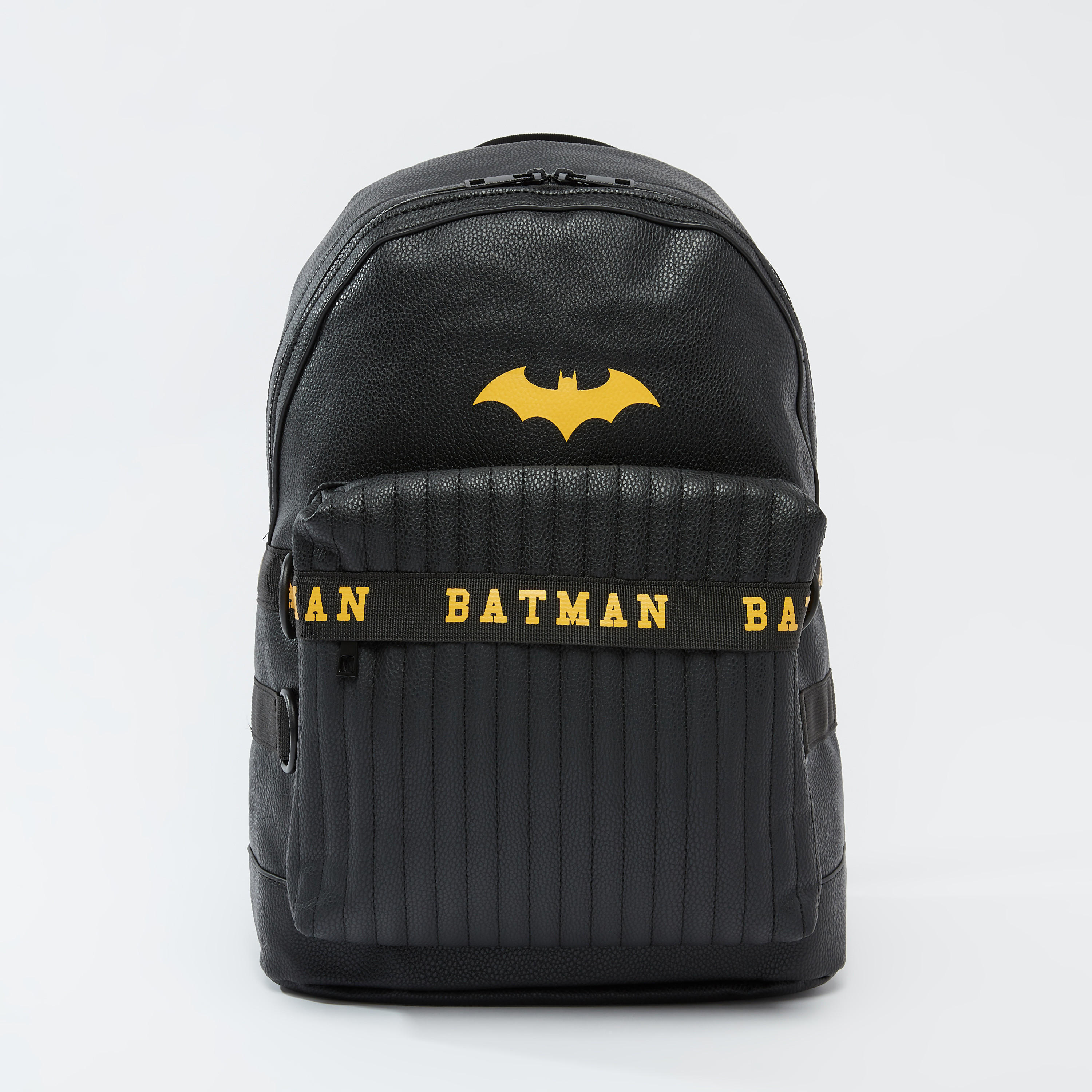 Batman Printed Backpack with Adjustable Shoulder Straps-men-bags-image-1