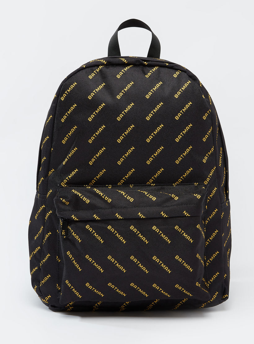 Batman Printed Backpack with Adjustable Shoulder Straps and Top Handle-men-bags-image-1