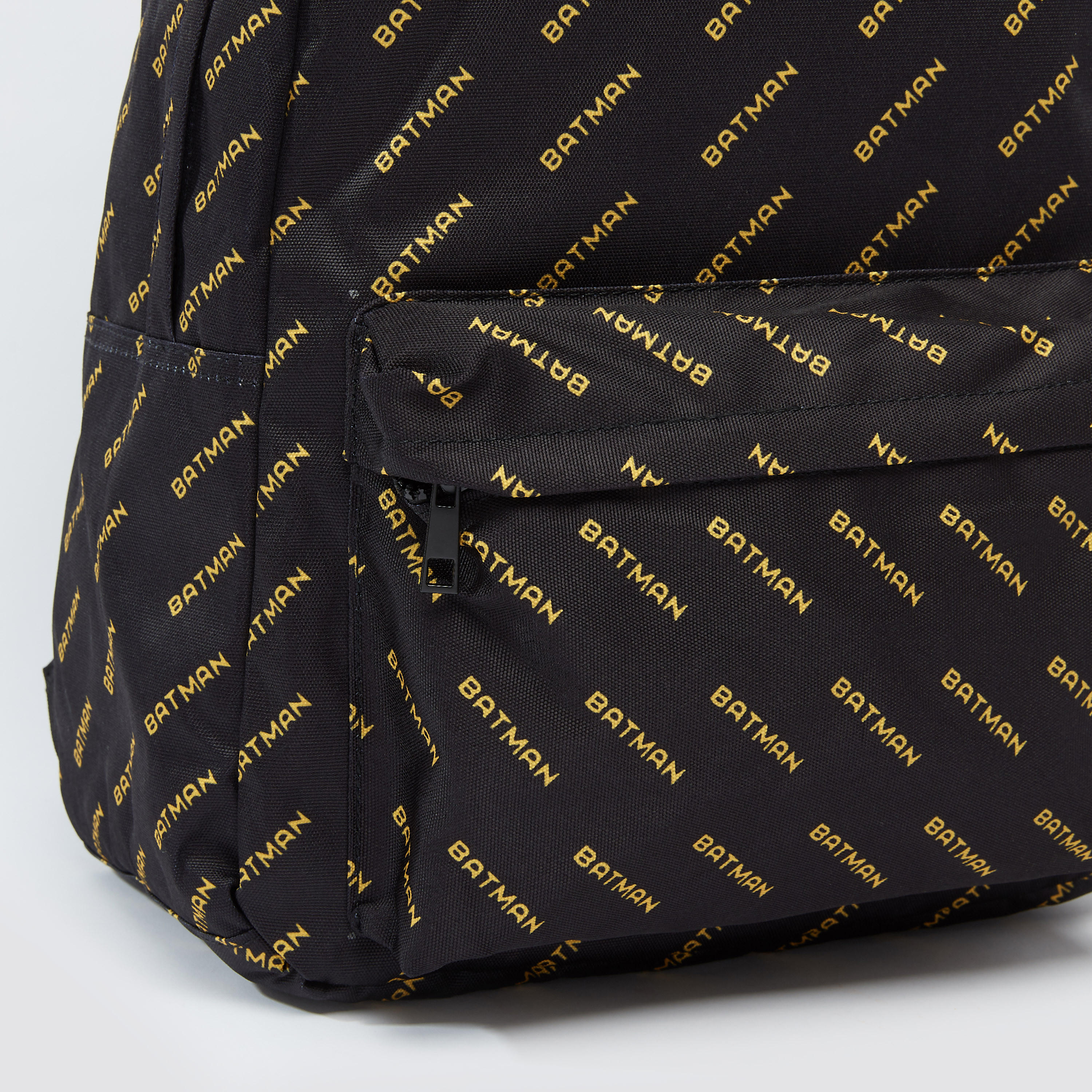 Batman Printed Backpack with Adjustable Shoulder Straps and Top Handle-men-bags-image-4