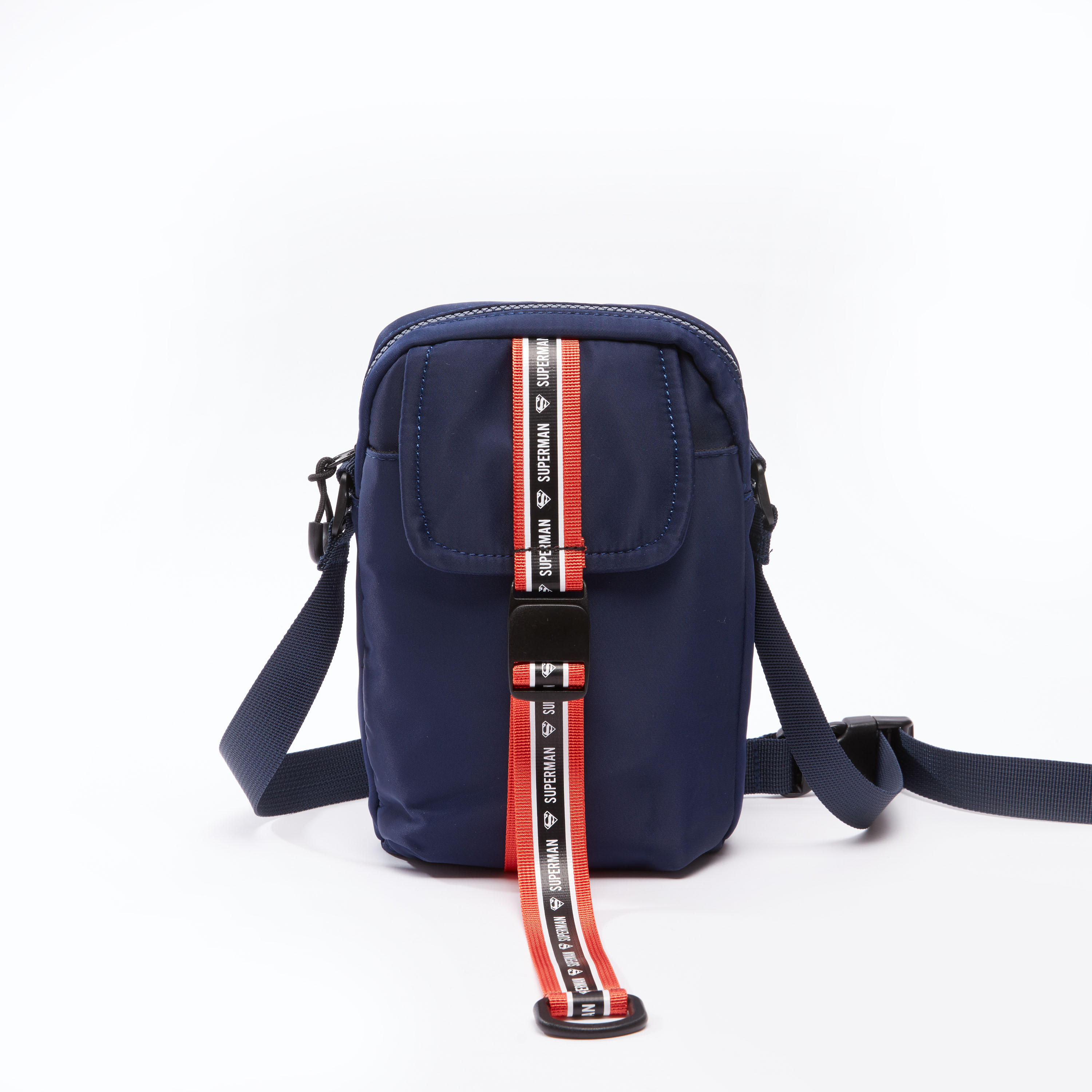 شنطة كروس بودي بسحاب إغلاق وحمالة قابلة للفصل وطبعات سوبرمان-men-bags-image-1
