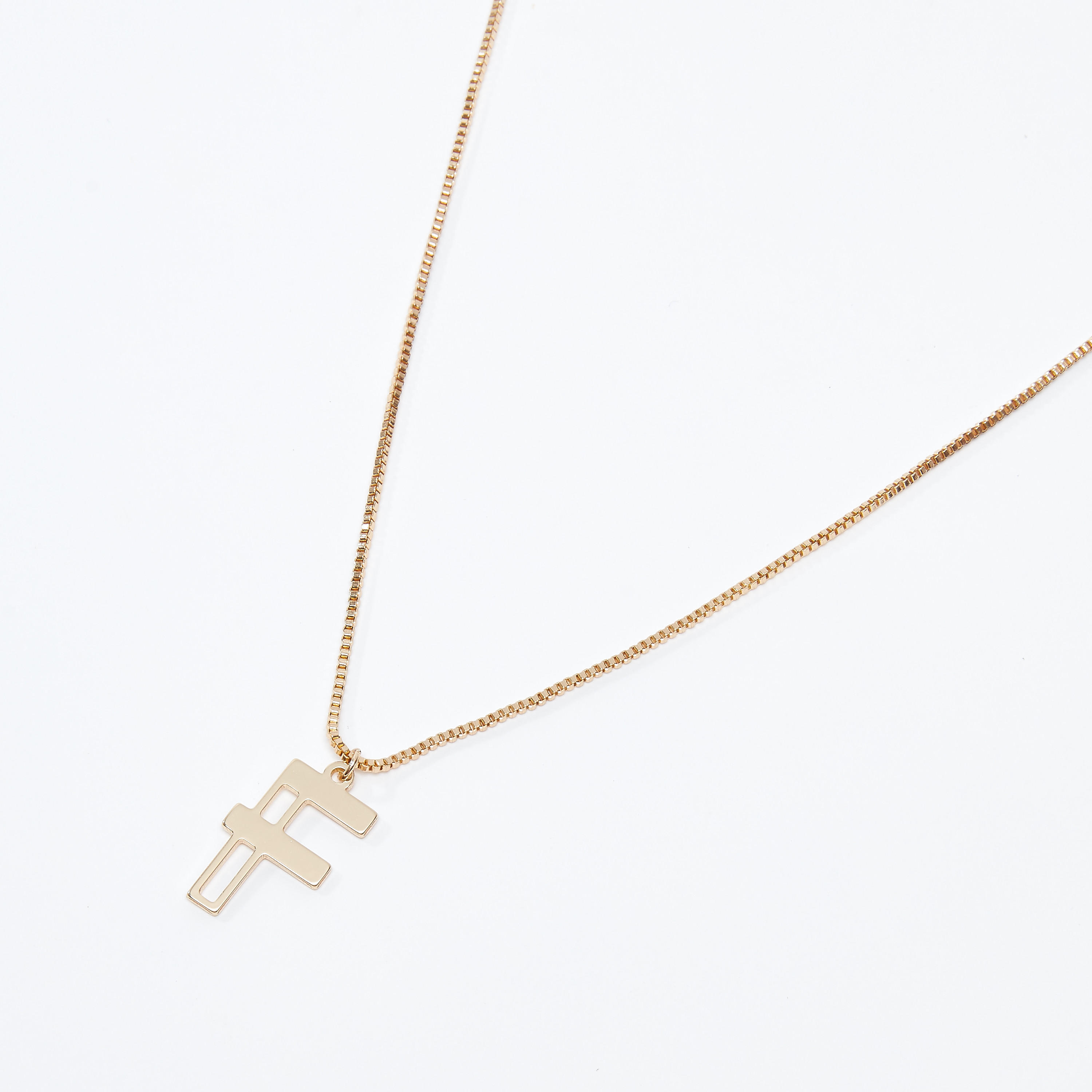 عقد بدلّاية F ميتاليك ومشبك إغلاق-women-watchesandjewellery-jewellery-necklacesandpendants-image-1