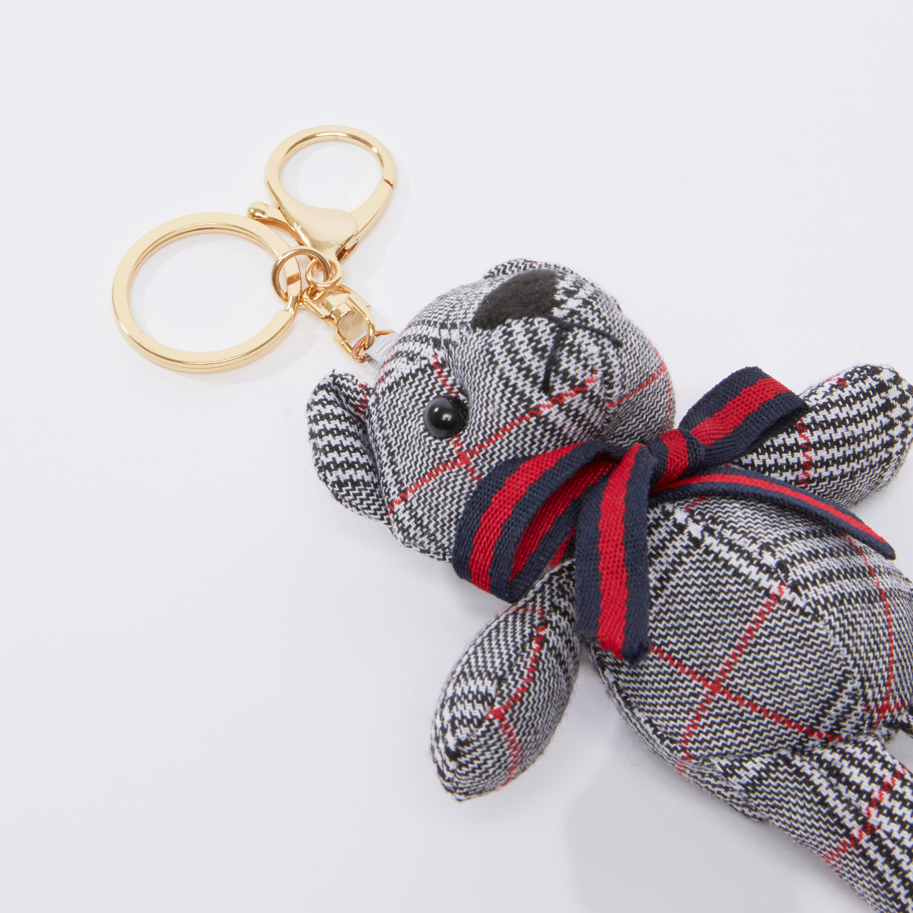 Teddy Bear Textured Keychain with Bow Detail-women-clothingaccessories-novelties-image-2